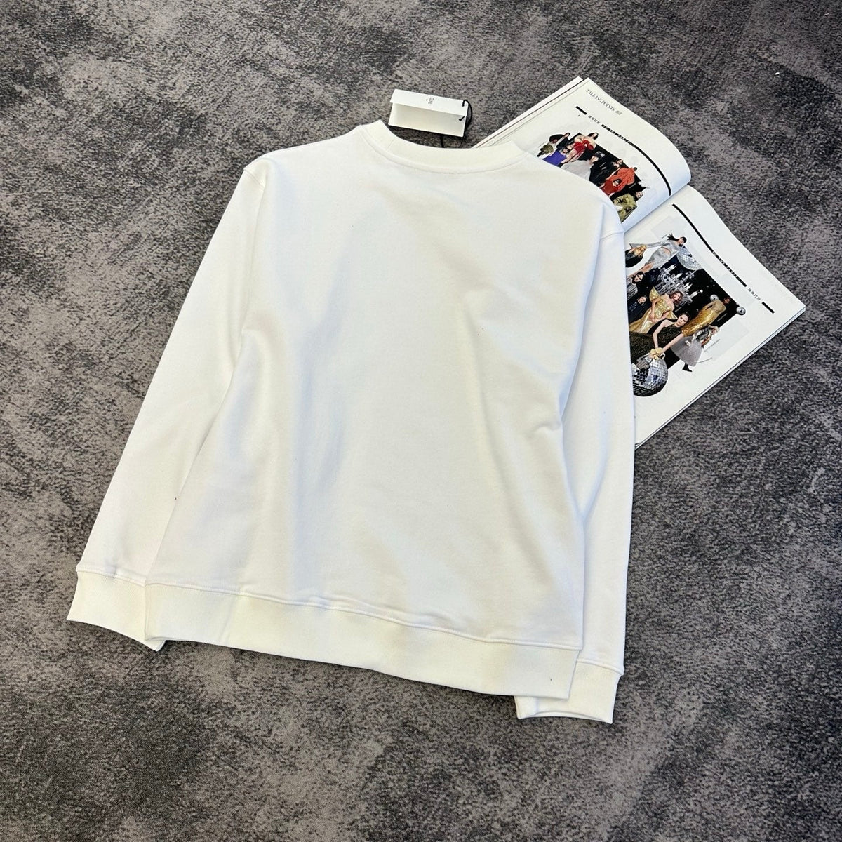 CE 26FW Sweatshirt Zodiac Sun Face Graphic Print Blanc Rouge Cotton 430746