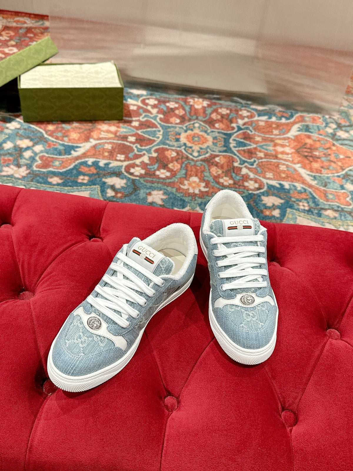 GG 26s Screener Sneaker Light Blue Denim