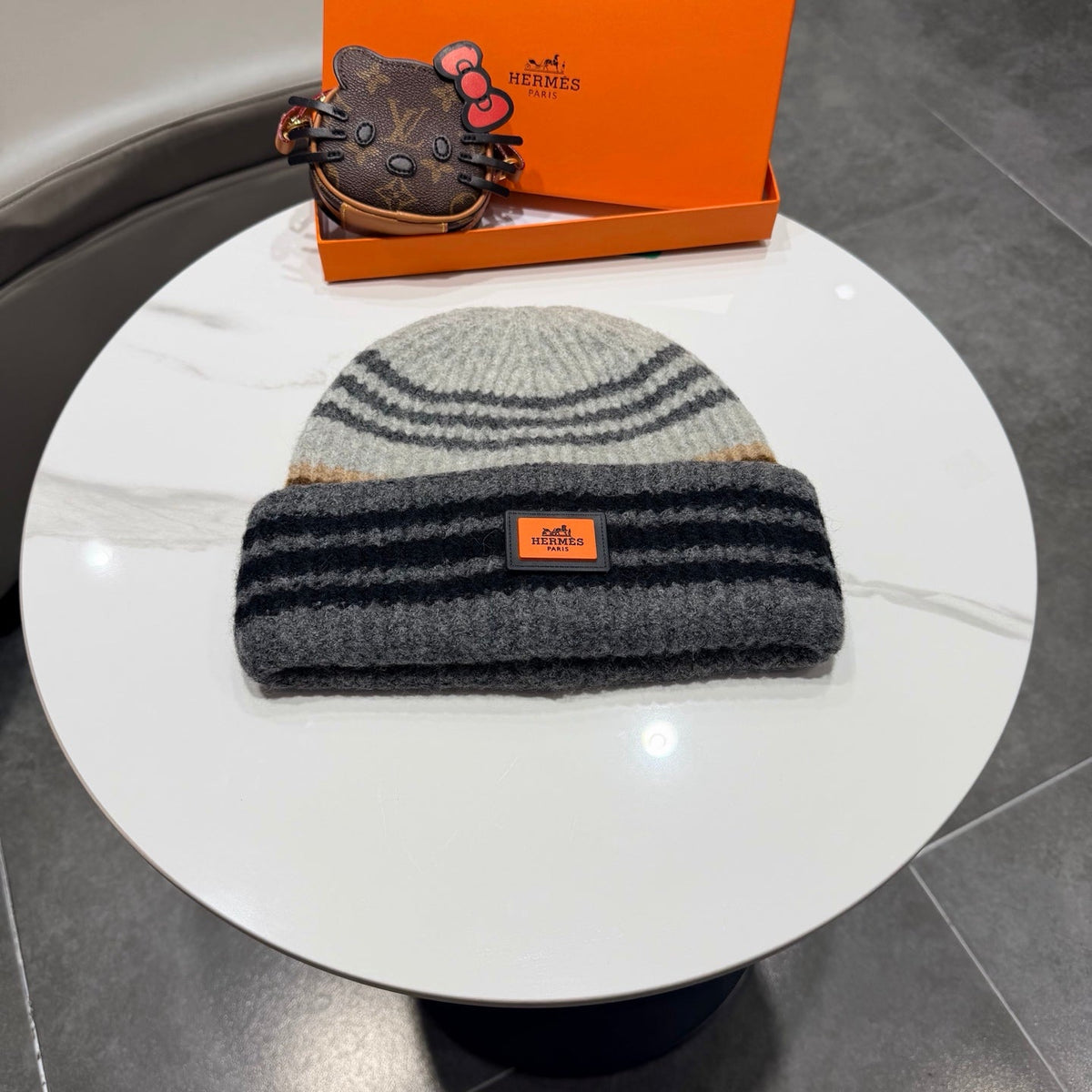 HM Hat Striped Knit Beanie 477434