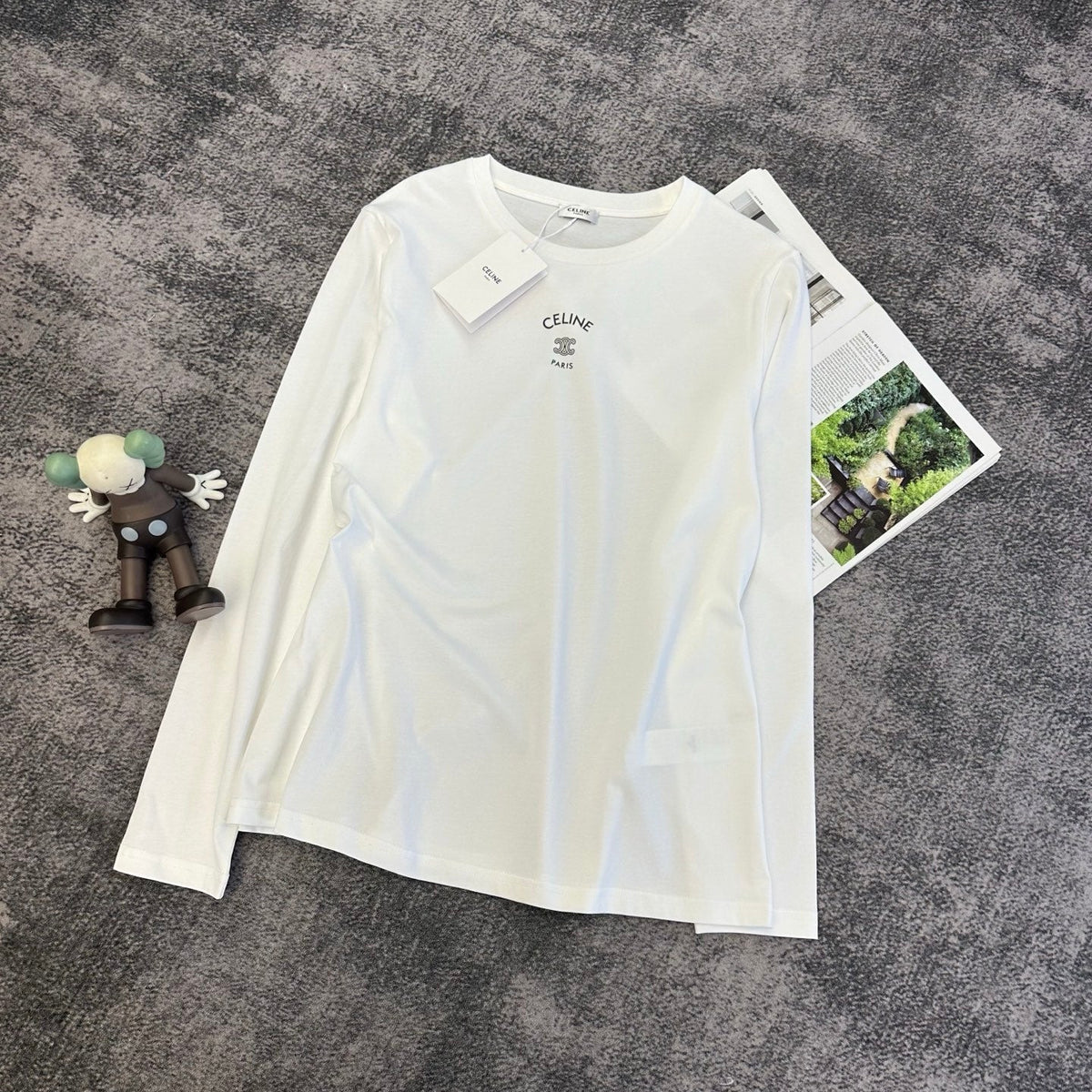 CE 26FW Long-Sleeved T-Shirt Triomphe Embroidery Cotton 430739