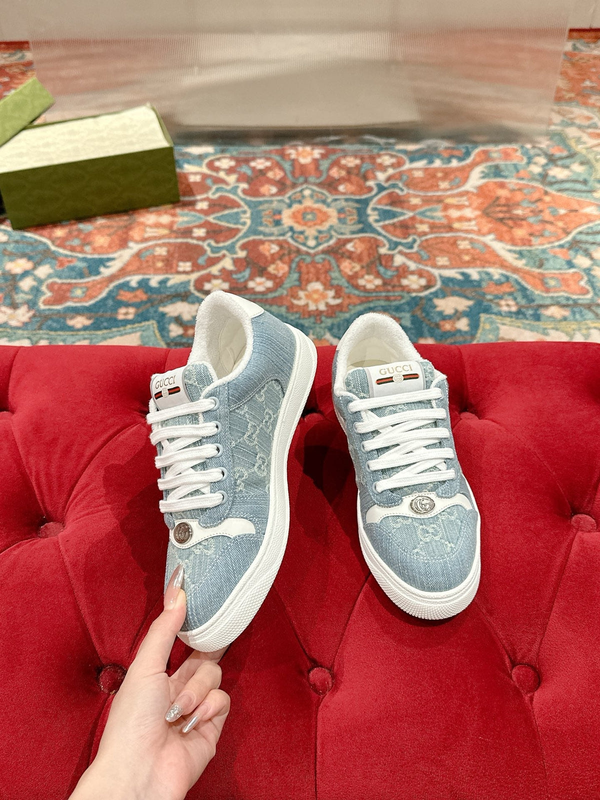 GG 26s Screener Sneaker Light Blue Denim