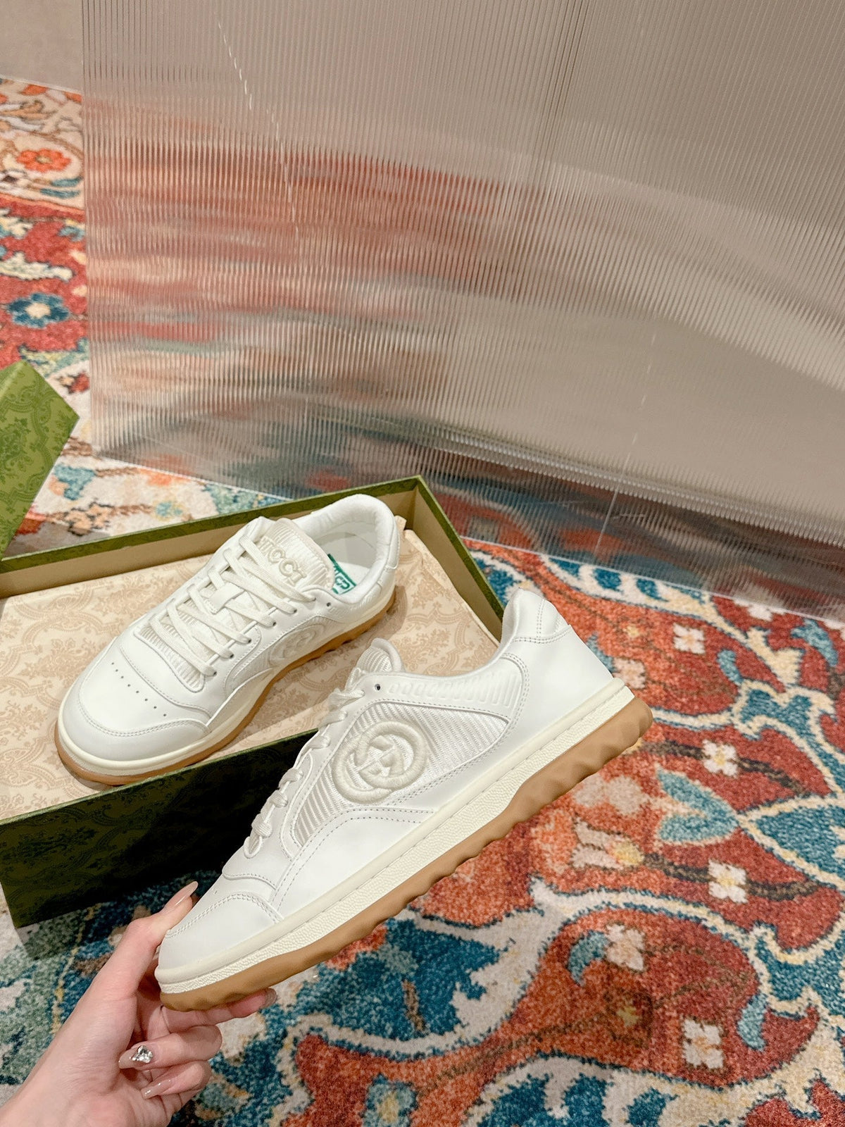 GG 26s Sneakers White Calfskin With Logo
