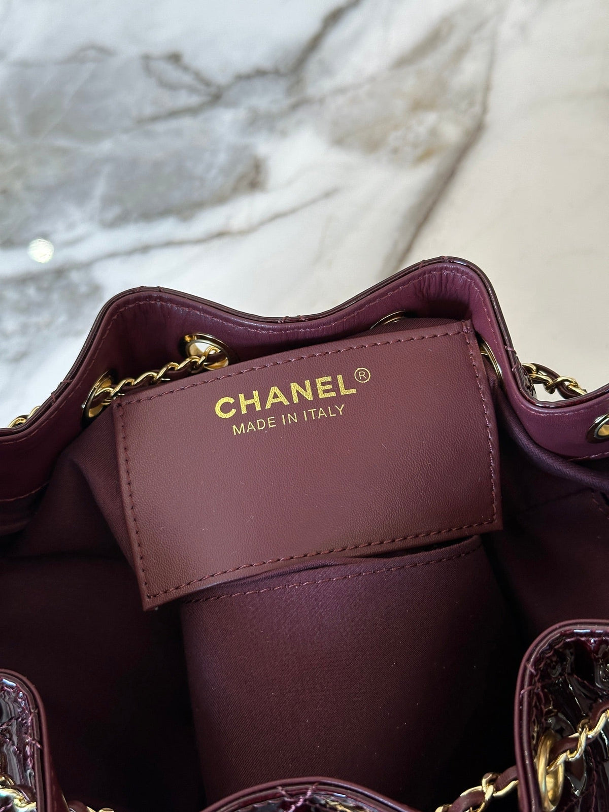 Chanel 2026 Hobo Bag 22cm Patent Leather 407625
