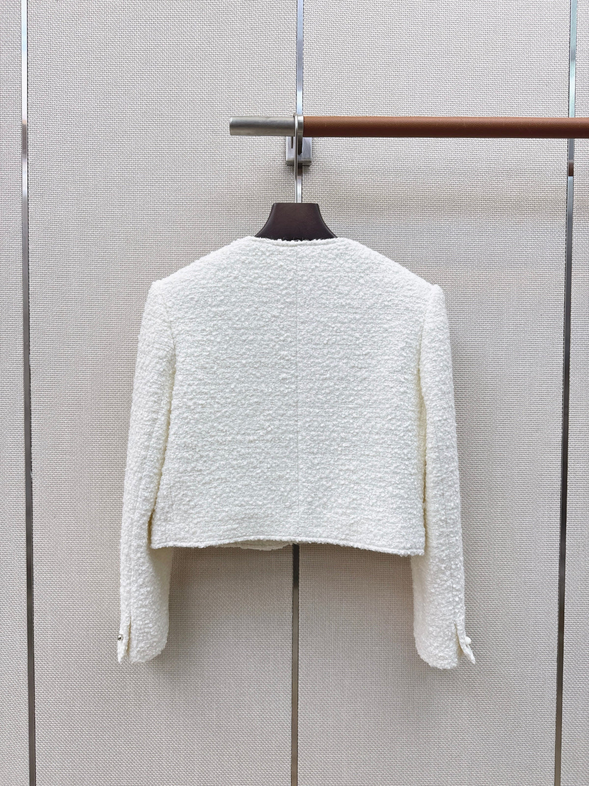 CC Cropped Tweed Jacket Wool Blend