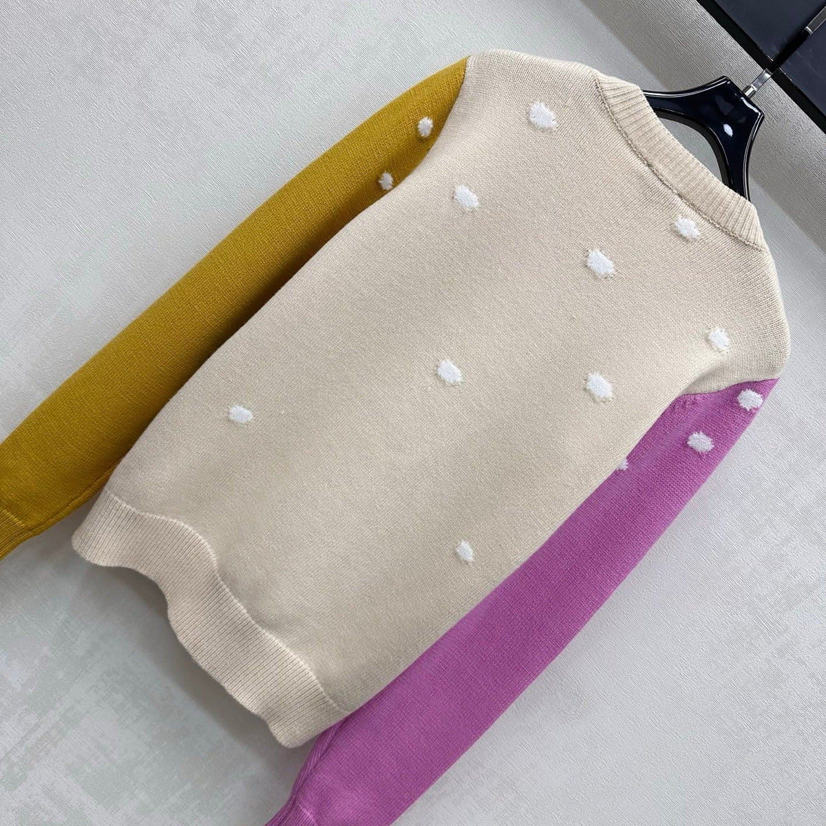 CC 26FW Color-Block Crewneck Sweater Penguin Ski Jacquard Double-C Wool 446466
