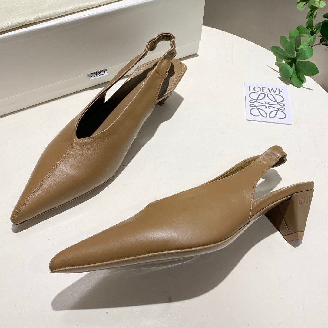 Loewe 2026 Origami Cubic Slingback 45mm Leather 144022