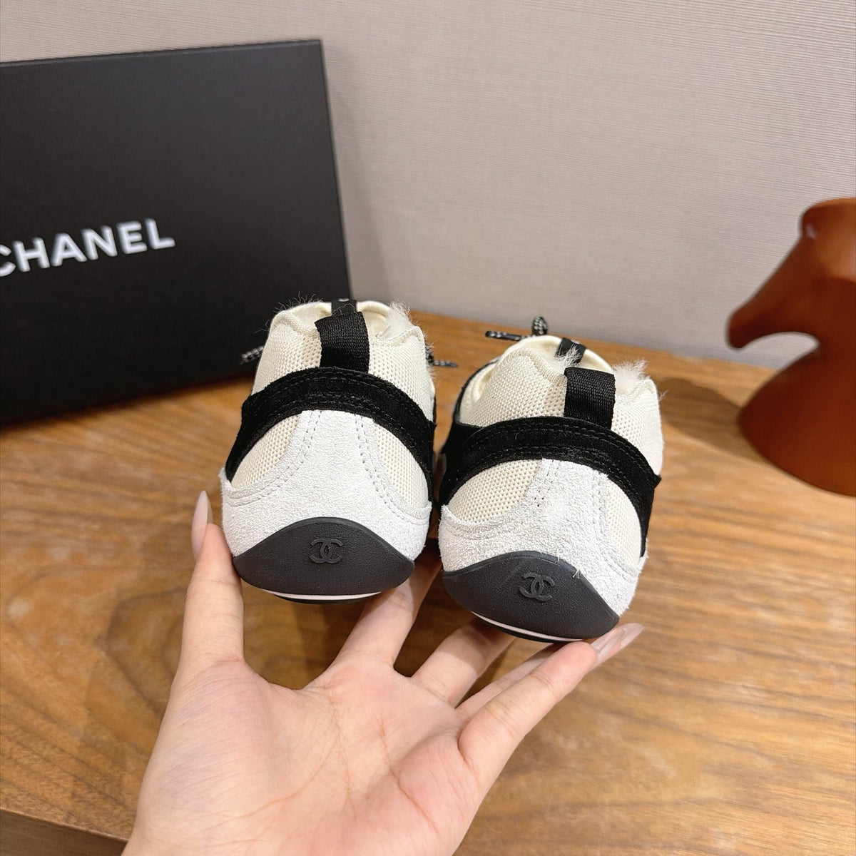 Chanel 2026 Panda Sneakers Suede Wool 196210