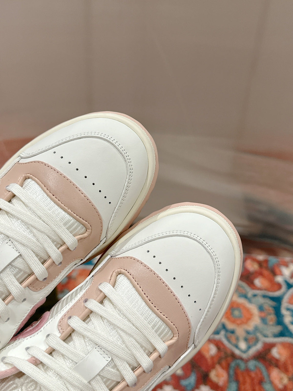 GG 26s Sneakers White Mix Light Pink Calfskin