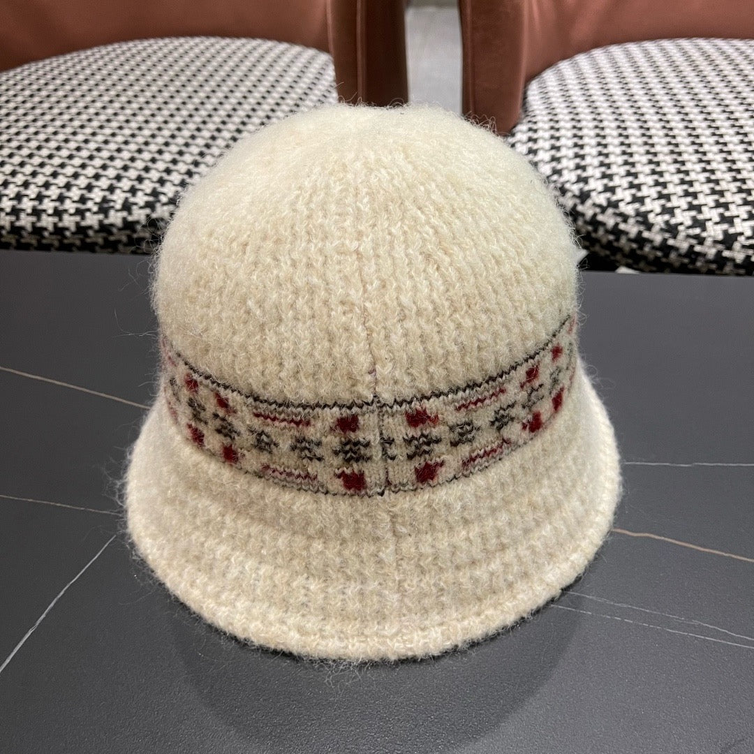 CD 26FW Patterned Knit Beanie Hat Knitted Wool 551986