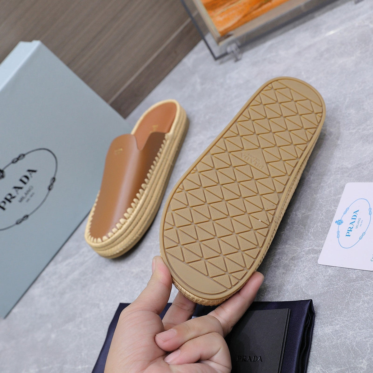 Prada 2026 Mule Woven Leather