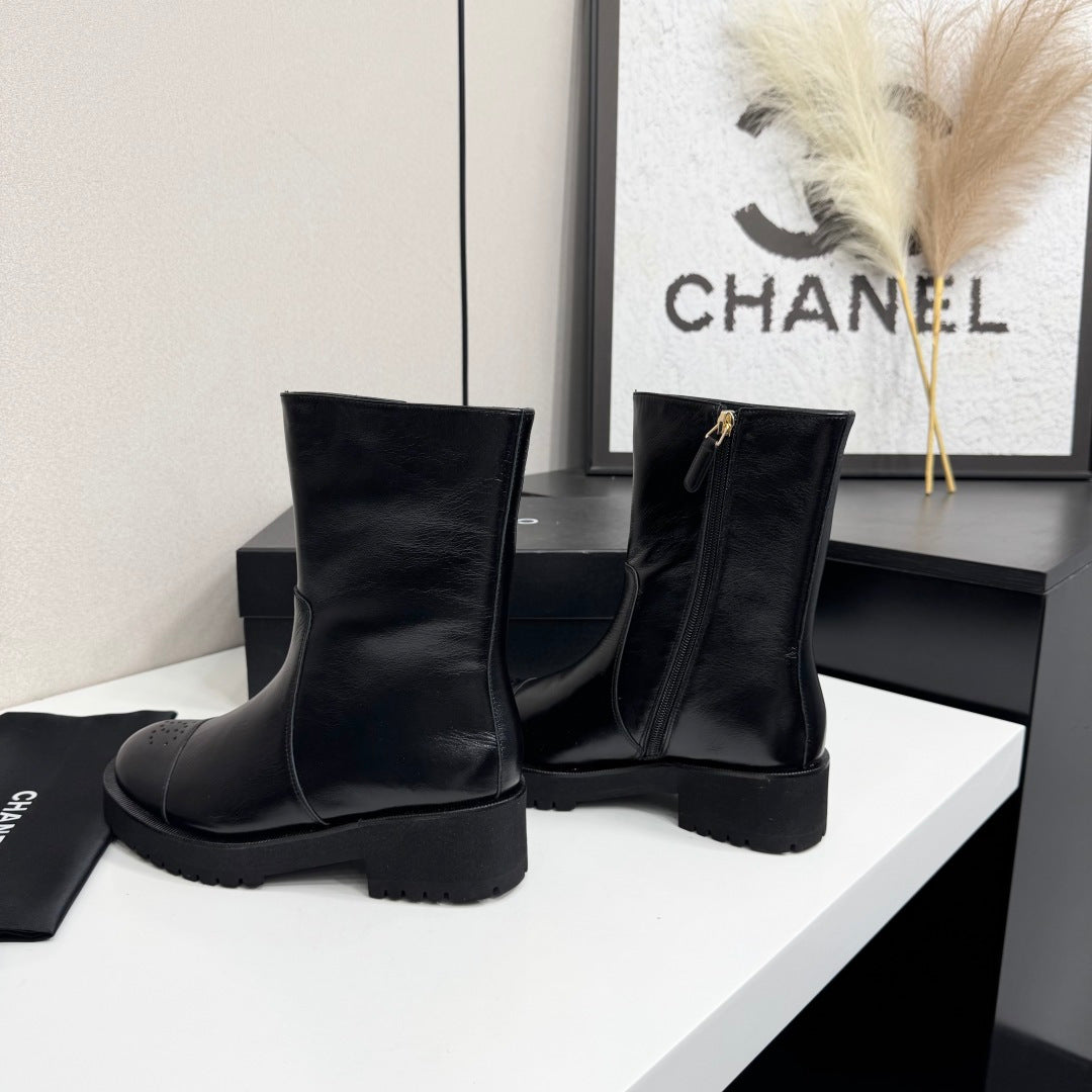 Chanel 2026 Mid-Calf Boots Leather Suede 193735