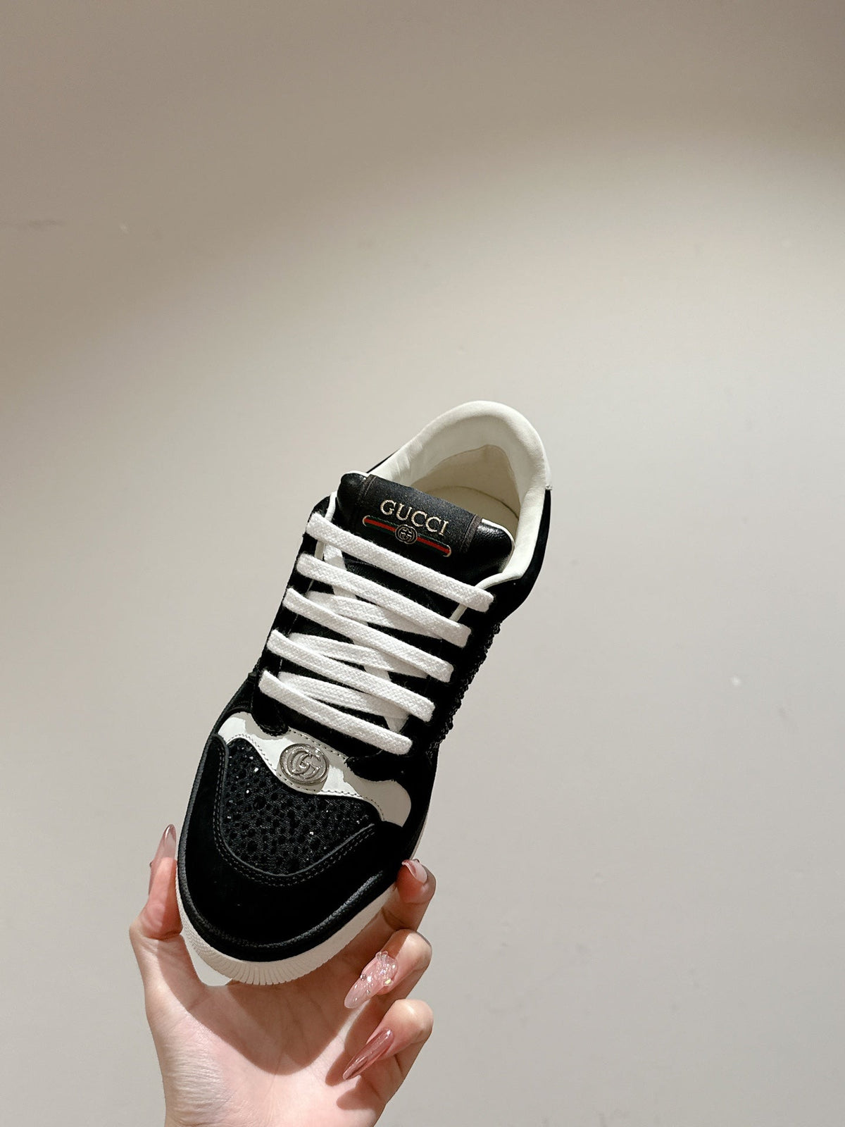 GG 26s Screener Sneaker Black Suede