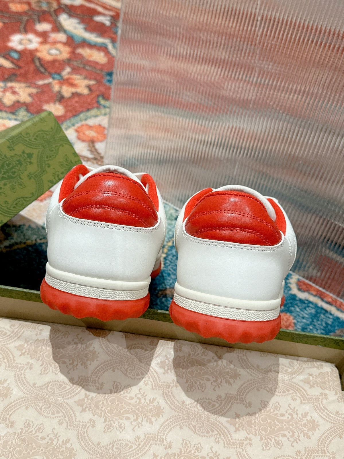 GG 26s Sneakers White Mix Red Calfskin