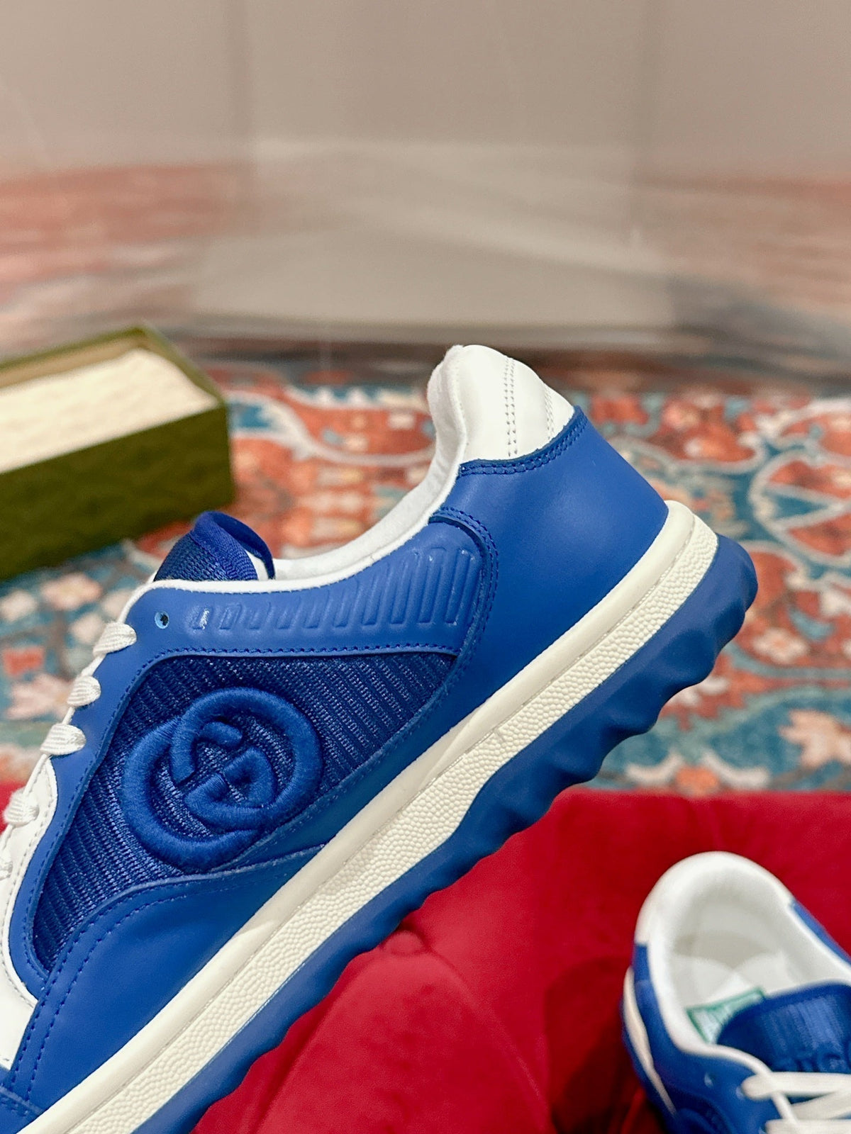 GG 26s Sneakers Blue Calfskin With Logo