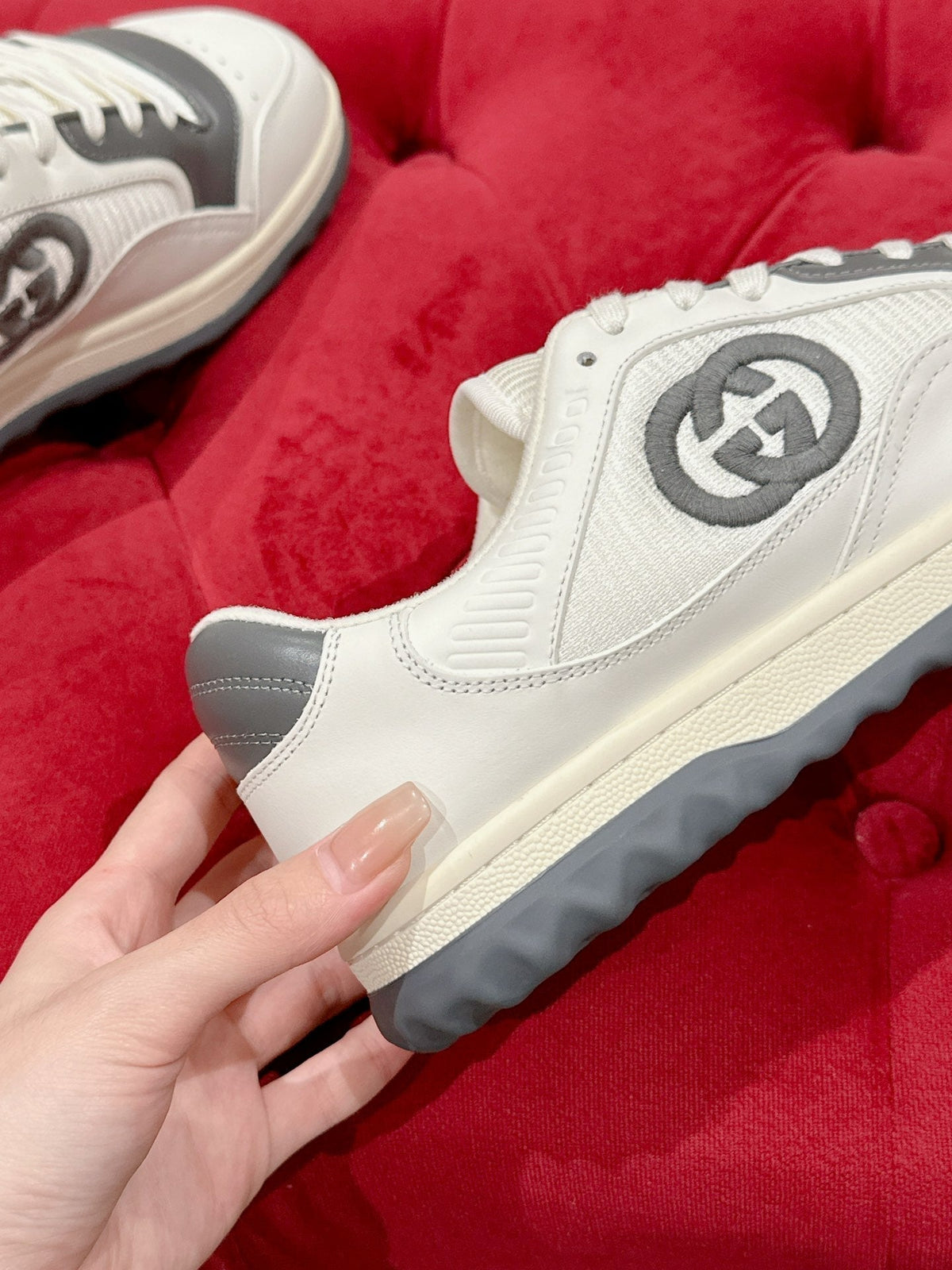 GG 26s Sneakers White Mix Grey Calfskin