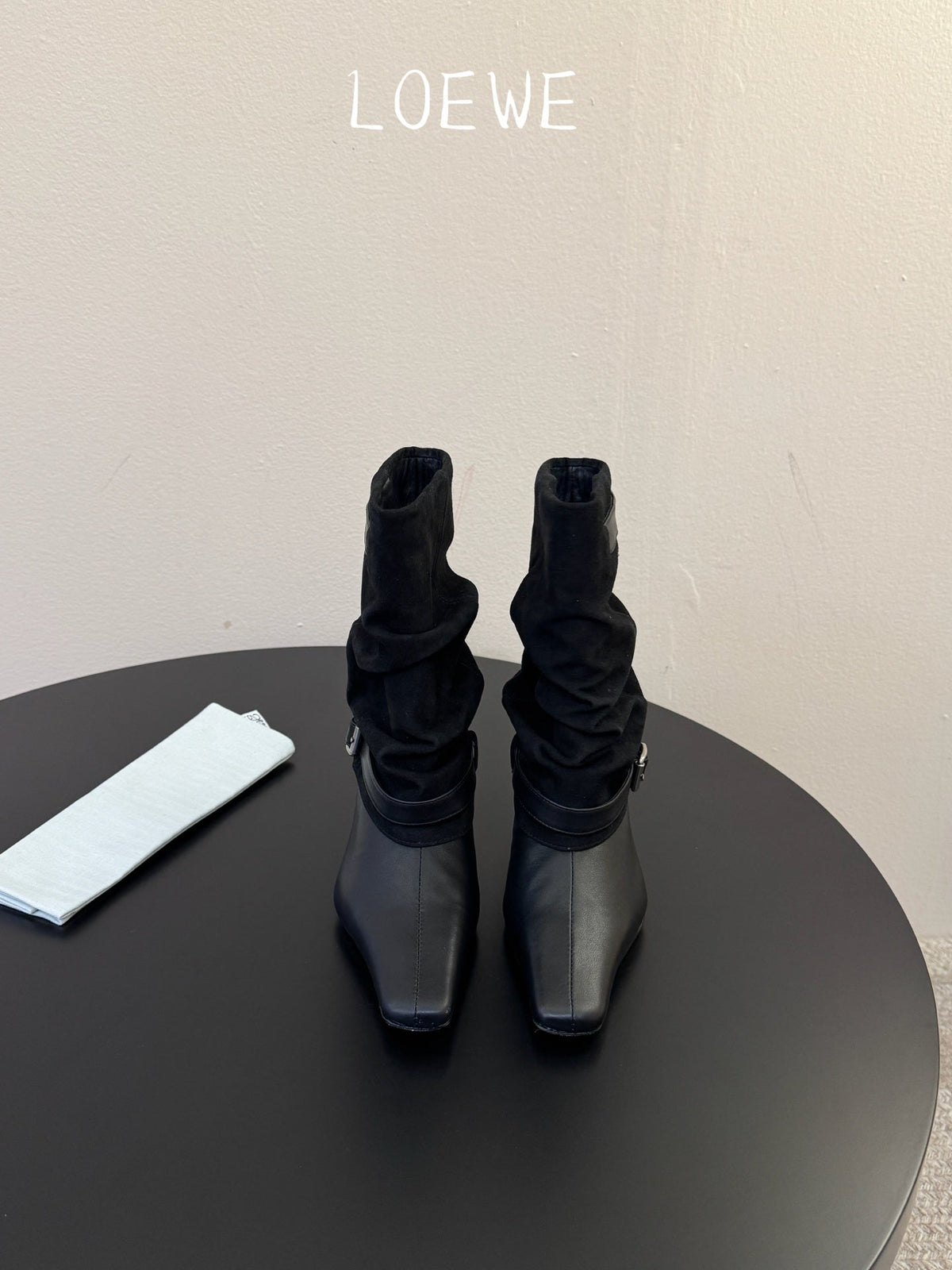 Loewe 2026 Pointed Toe Ankle Boots 55mm Suede Leather 166957