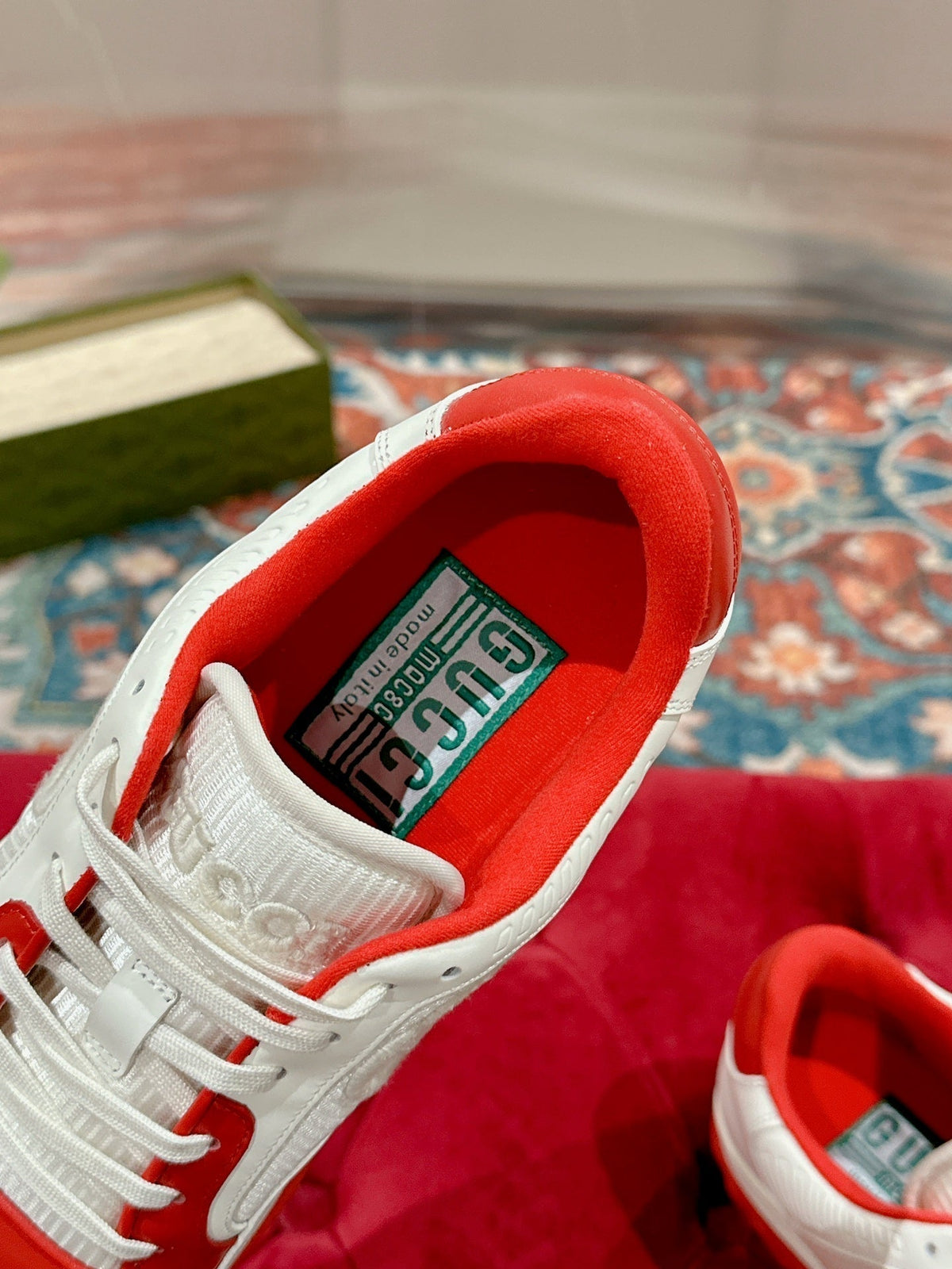 GG 26s Sneakers White Mix Red Calfskin