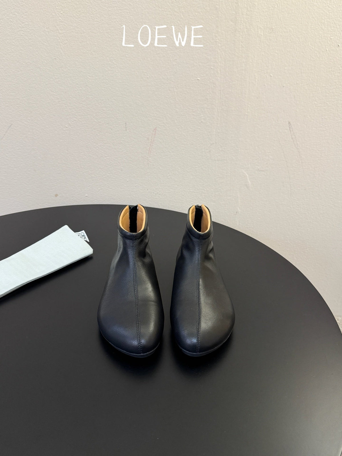 Loewe 2026 Rounded Toe Ankle Boots Cowhide 166940