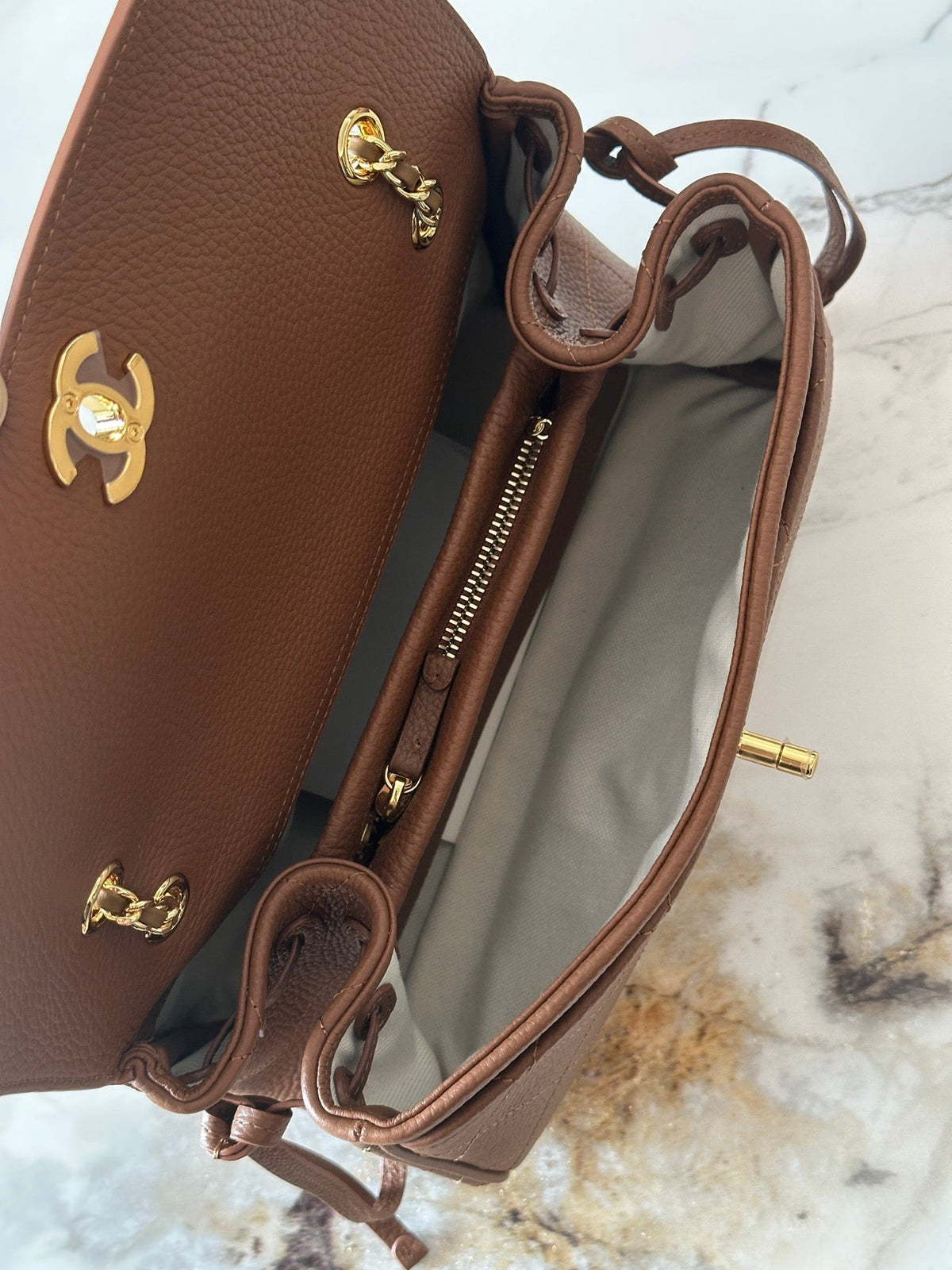 Chanel 2026 Baguette Flap Bag 29cm Gold Hardware Suede Cowhide Tweed 407089