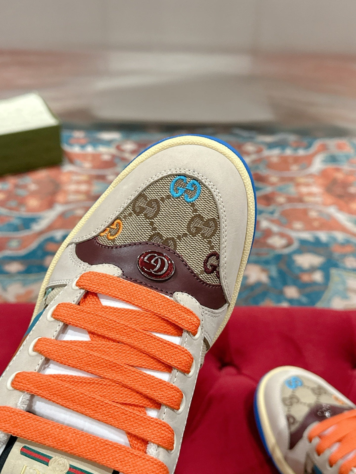 GG 26s Screener Sneaker Multicolor Suede And Canvas Style 2