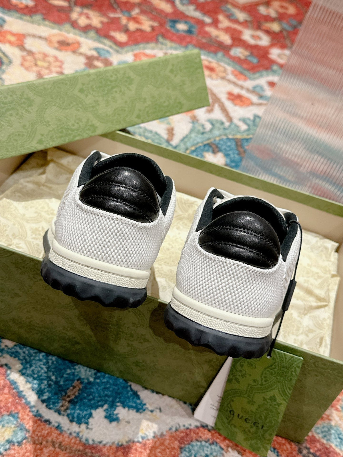 GG 26s Sneakers White Mesh Fabric And Black Calfskin