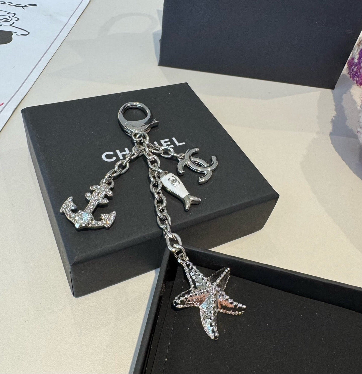 Chanel Fish Anchors Starfish Bag Charm 546178