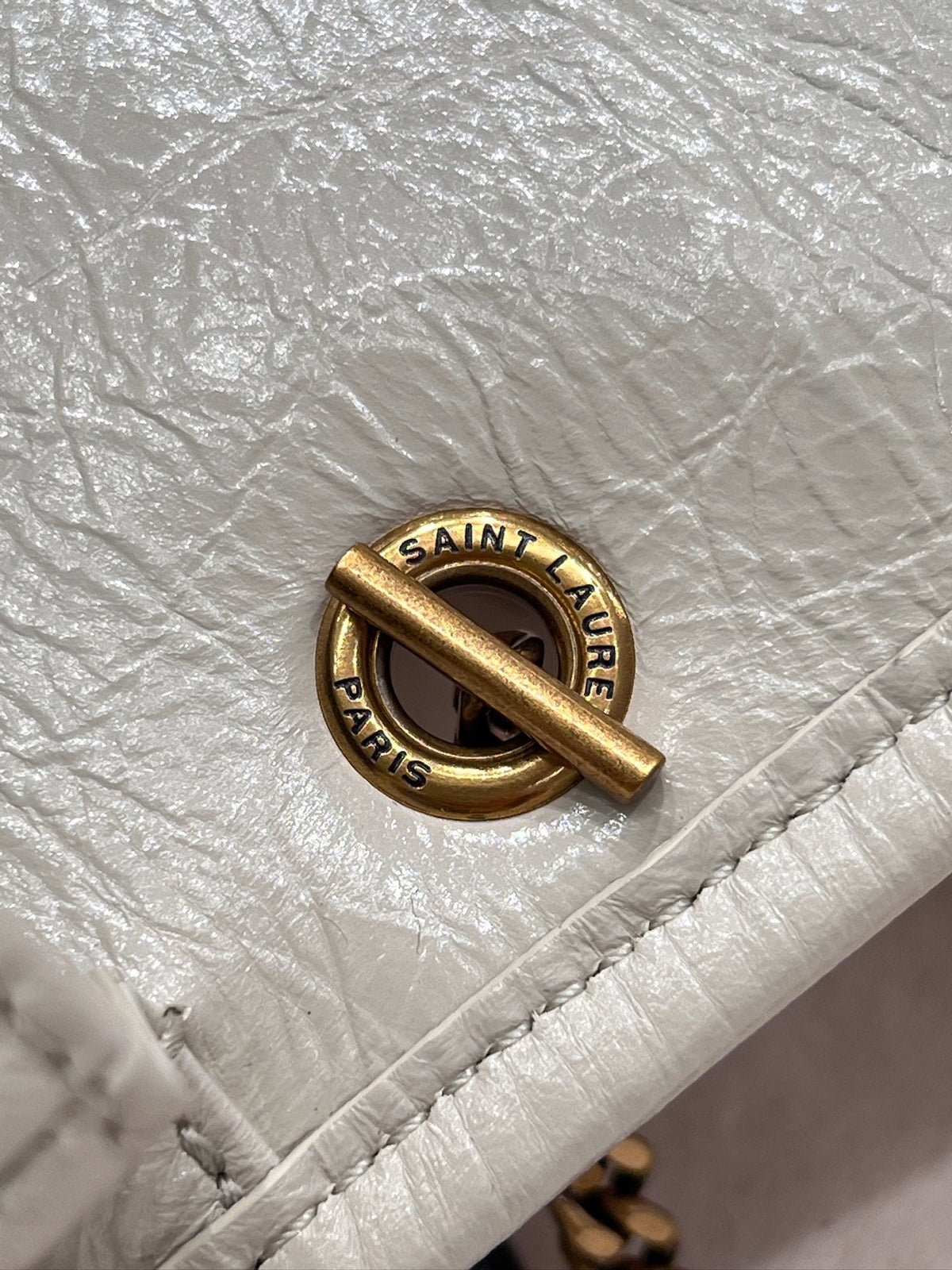 YSL 2026 Cassandre Niki Mini Bag 20cm Gold Hardware Vintage Leather
