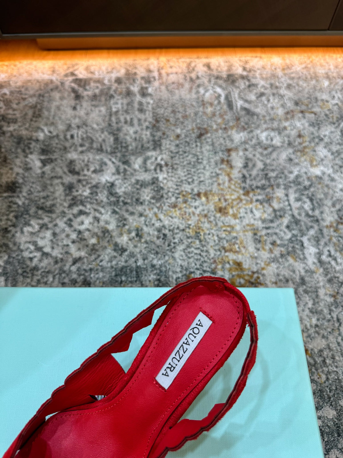 Aquazzura 26S Slingback 6cm Red Suede