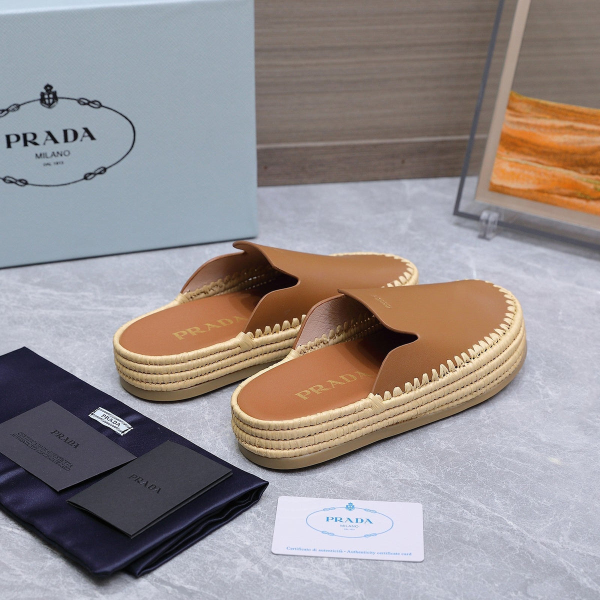 Prada 2026 Mule Woven Leather