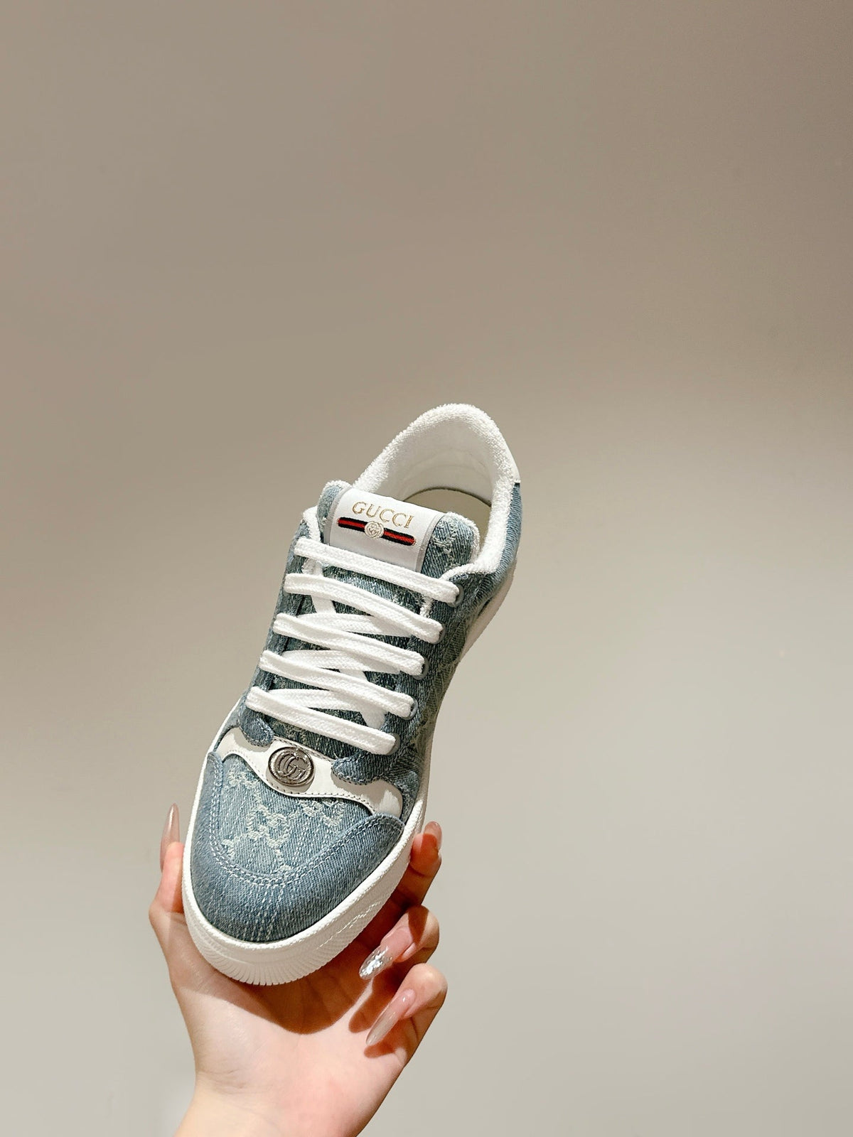GG 26s Screener Sneaker Light Blue Denim