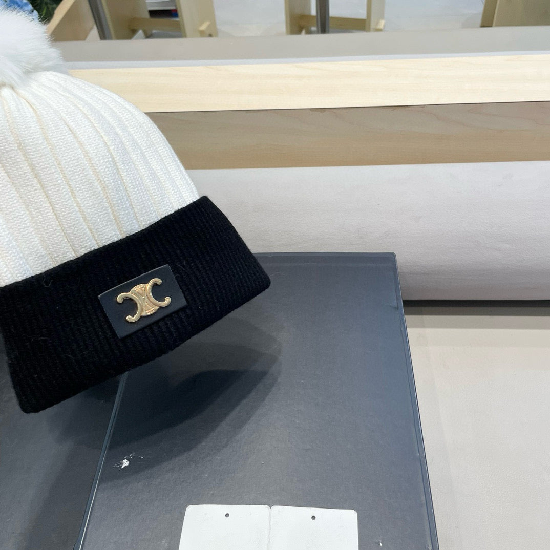 CE 26FW Colorblock Beanie Hat Knit 563799
