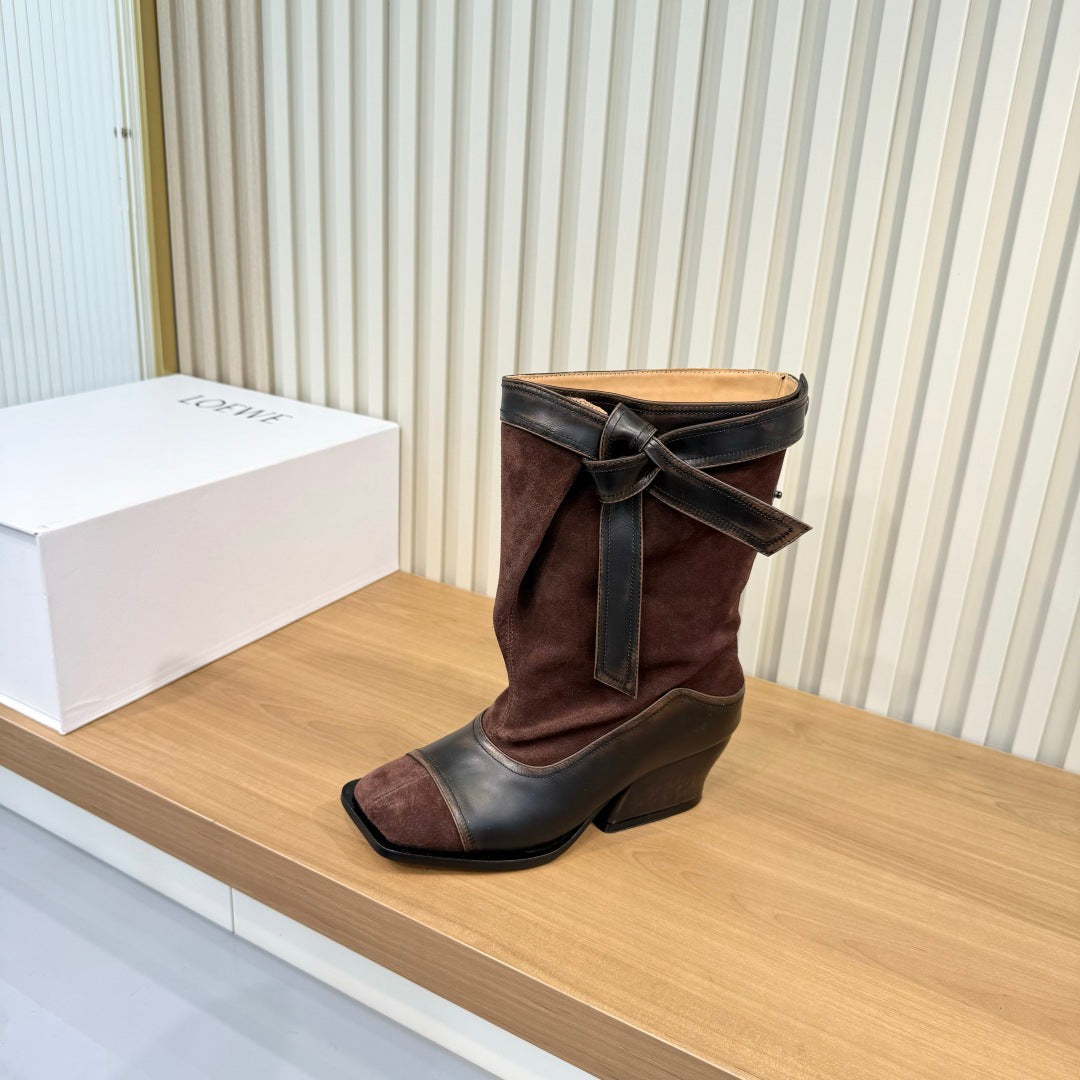 Loewe 2026 Belen Ankle Boots Suede Leather 147548