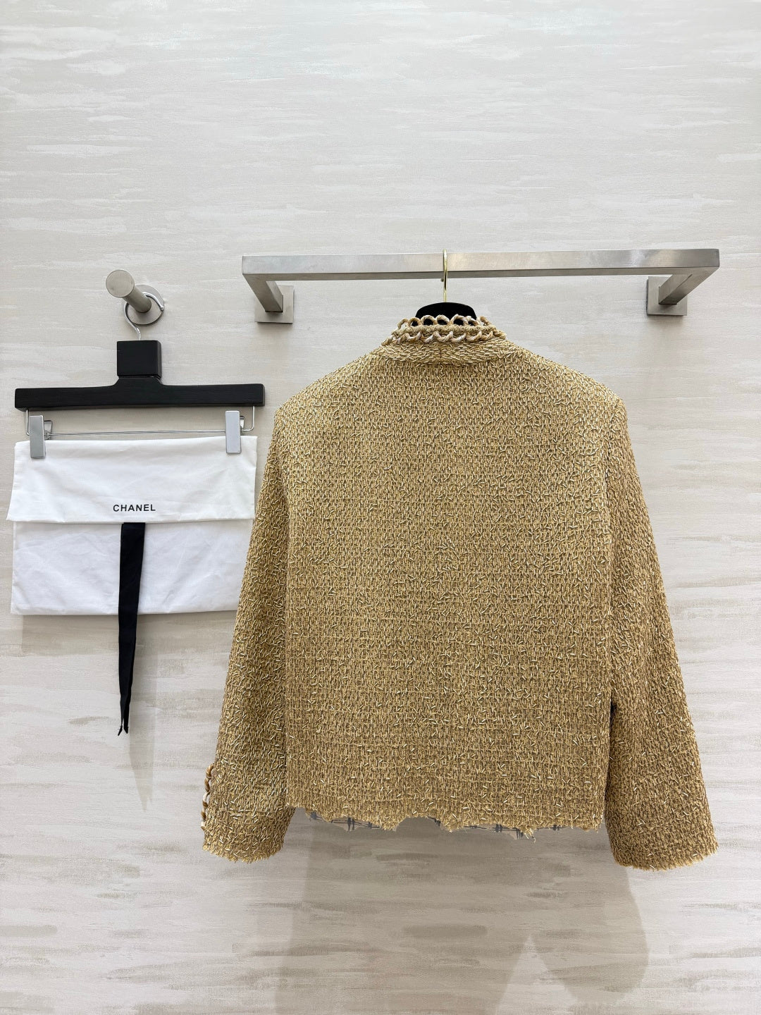 Chanel 2026 Bow Jacket Gold Tweed