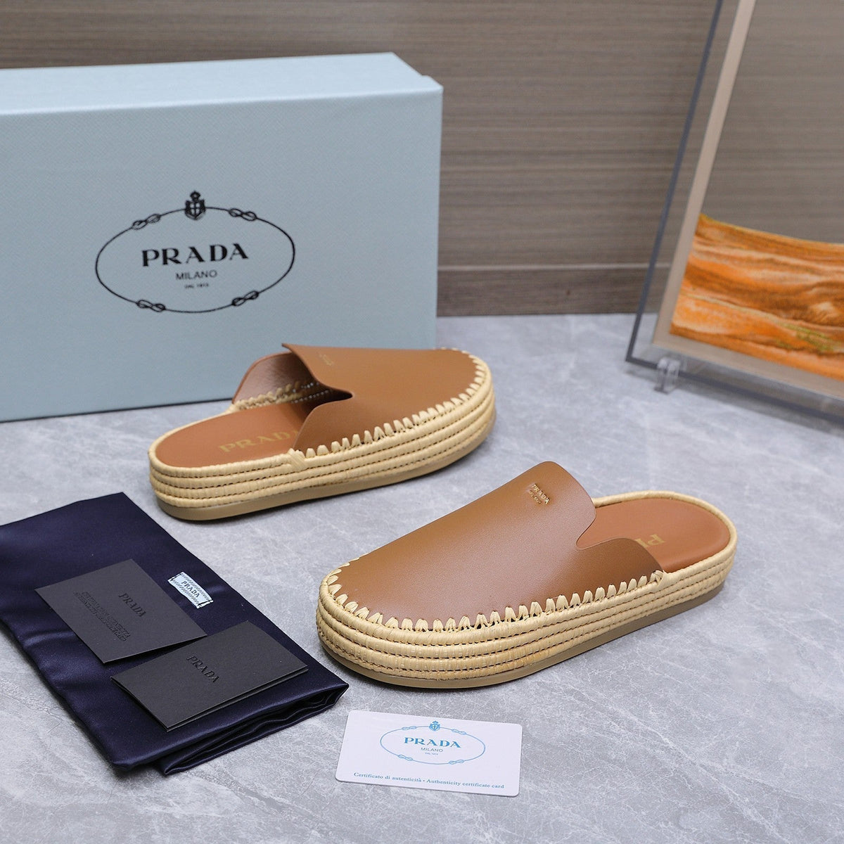 Prada 2026 Mule Woven Leather