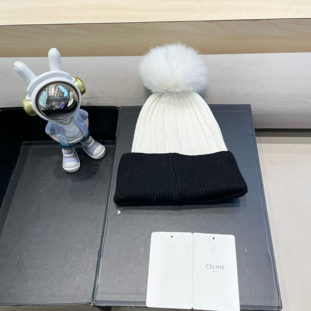 CE 26FW Colorblock Beanie Hat Knit 563799