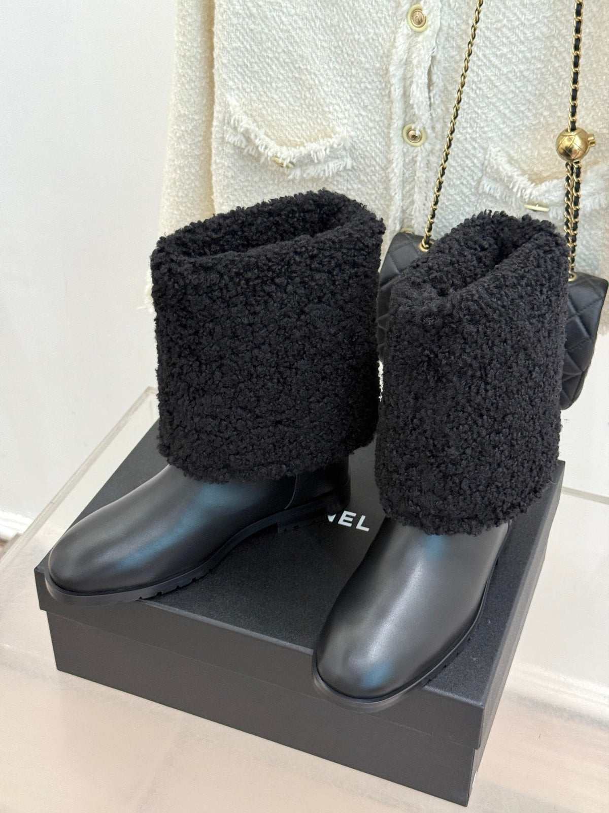 Chanel 2026 Ankle Boots Suede Leather Wool 188554