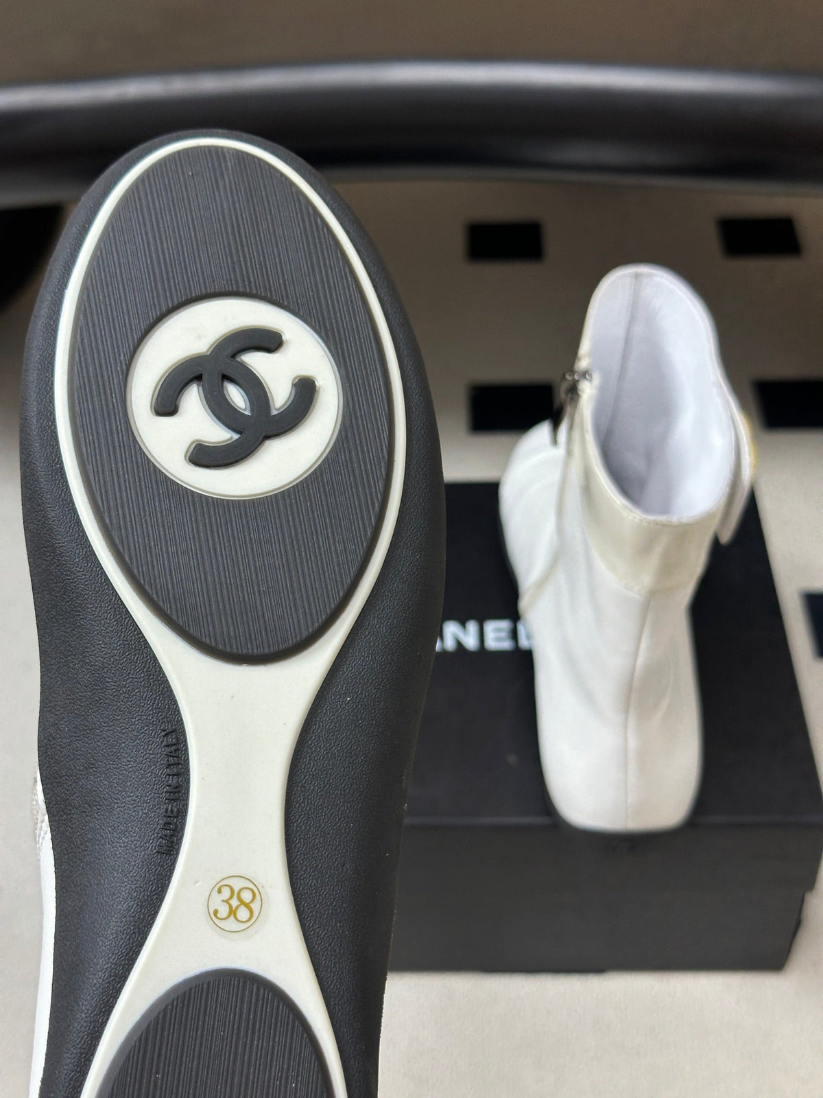 Chanel 2026 Flat Ankle Boots Cowhide 185642