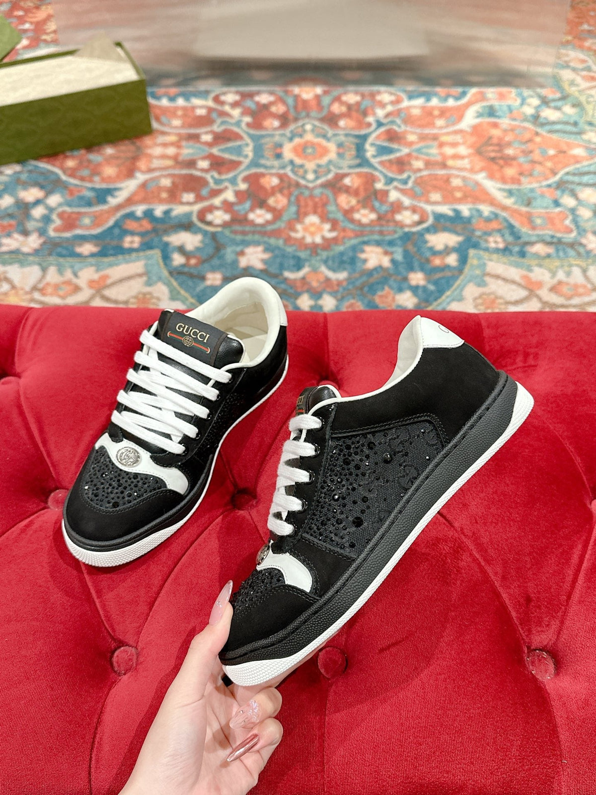 GG 26s Screener Sneaker Black Suede