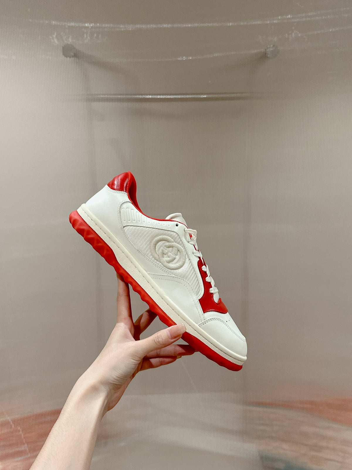 GG 26s Sneakers White Mix Red Calfskin