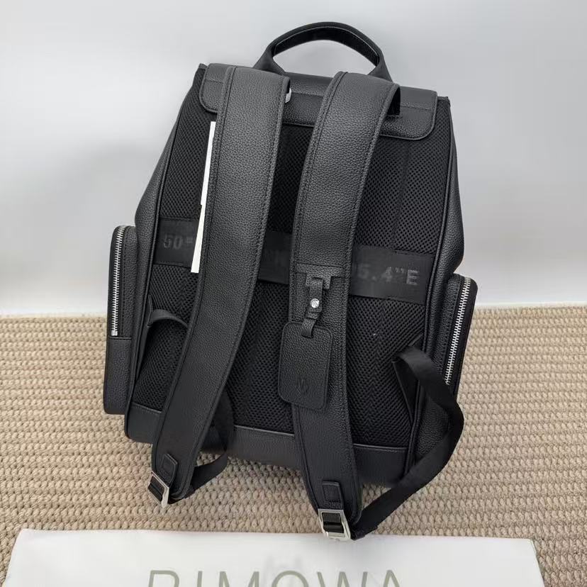 Rimowa 26FW Never Still Large Backpack 44cm Black Cowhide