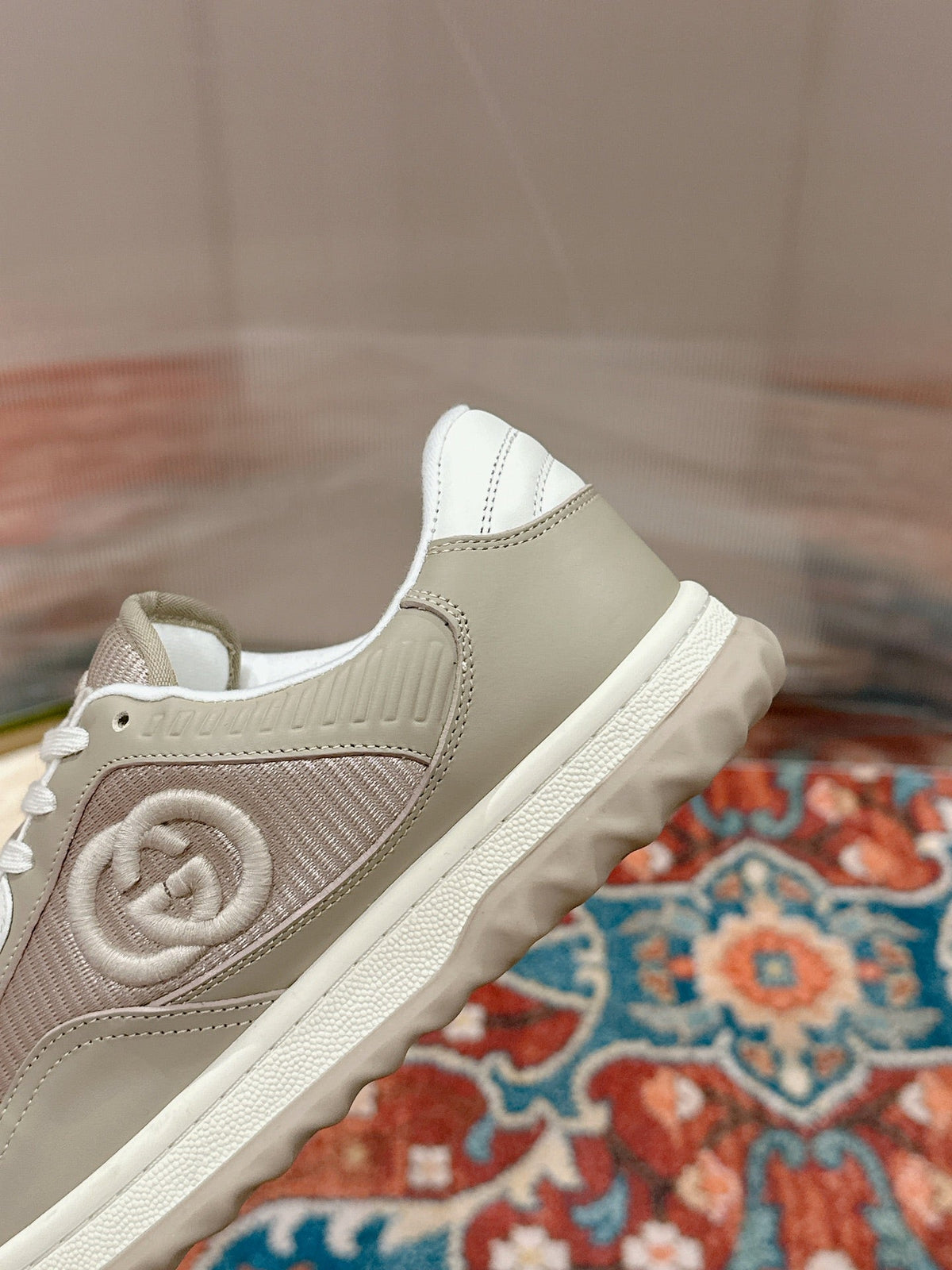 GG 26s Sneakers Beige Calfskin With Logo