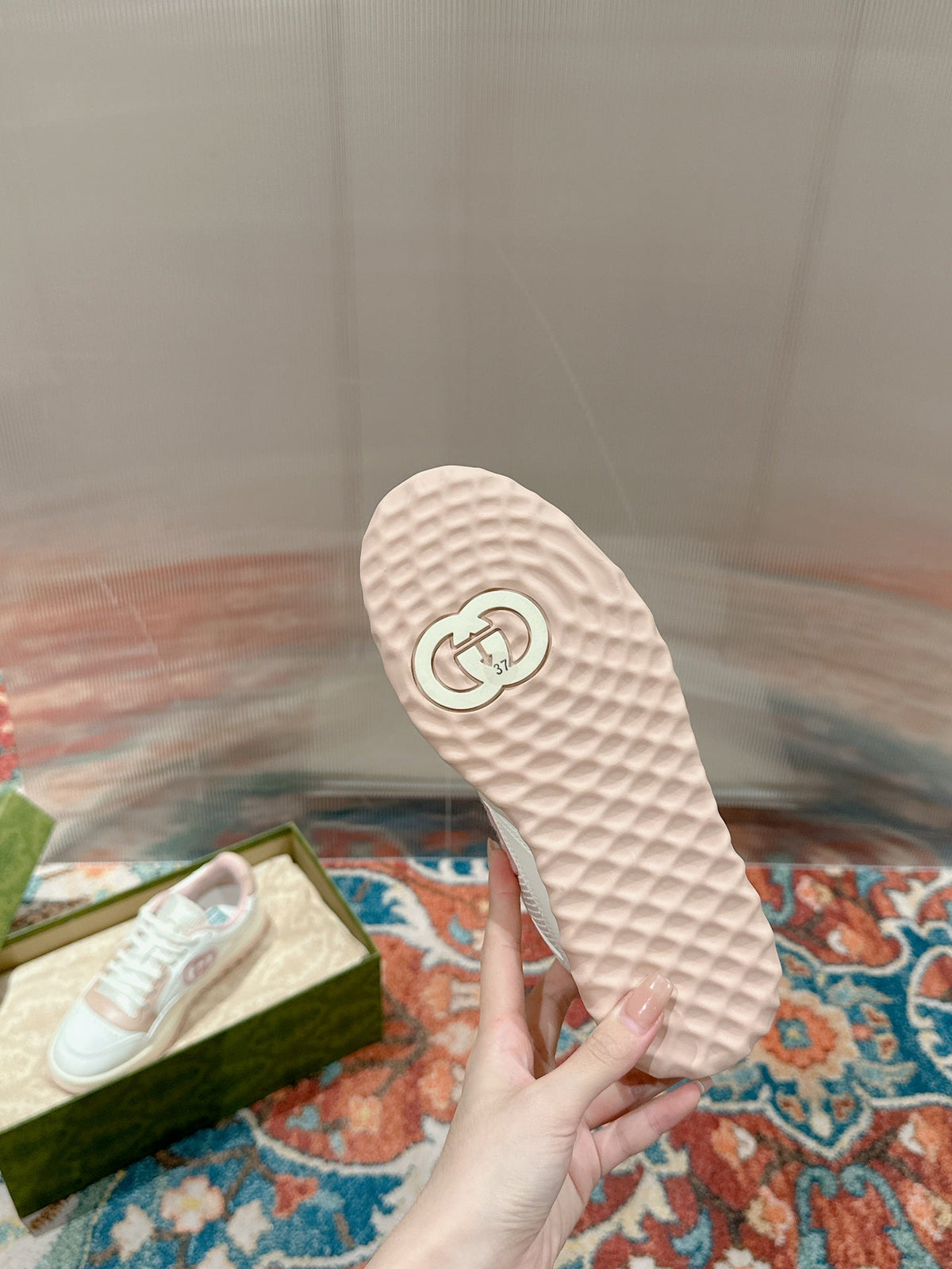 GG 26s Sneakers White Mix Light Pink Calfskin