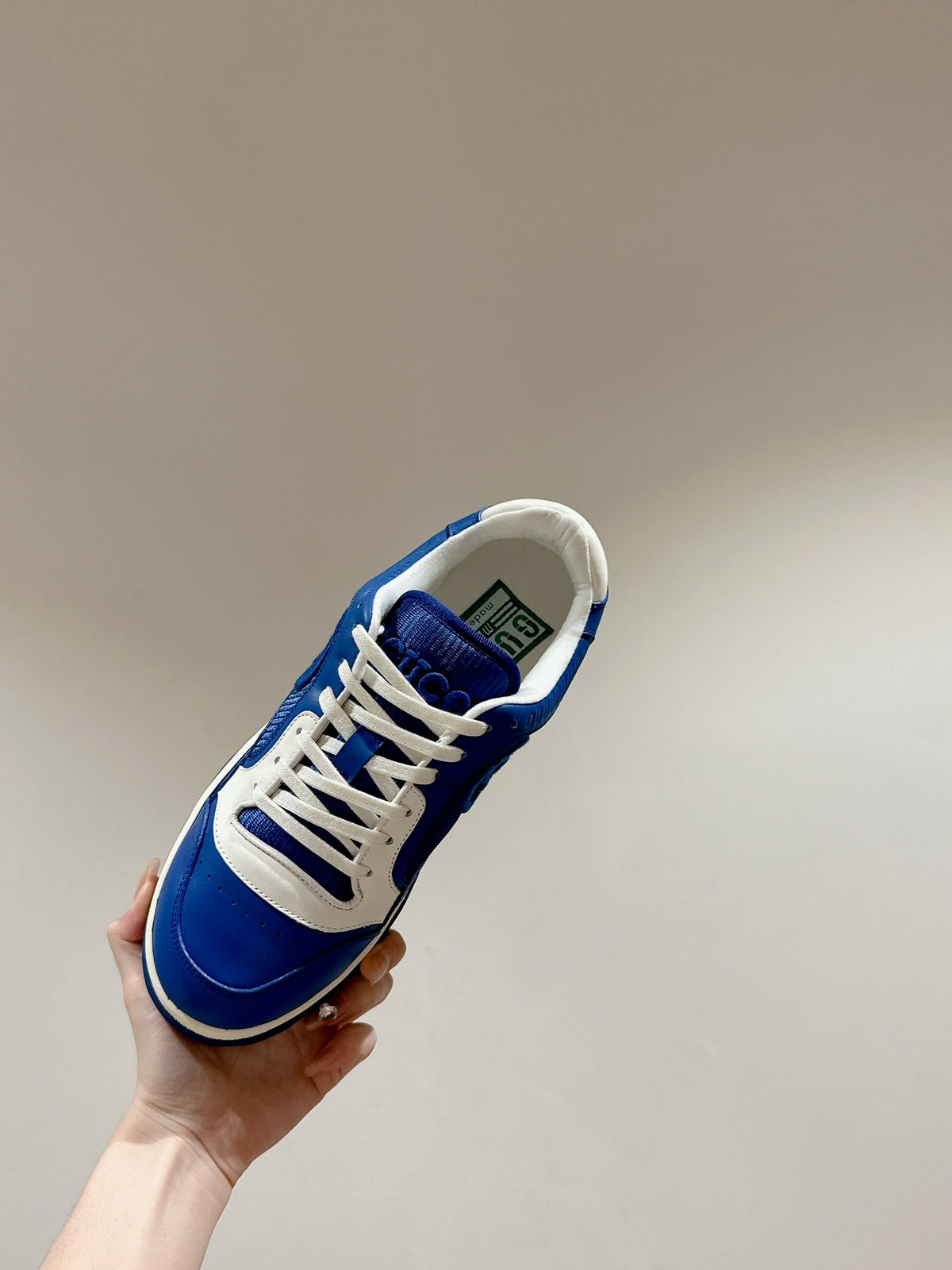 GG 26s Sneakers Blue Calfskin With Logo