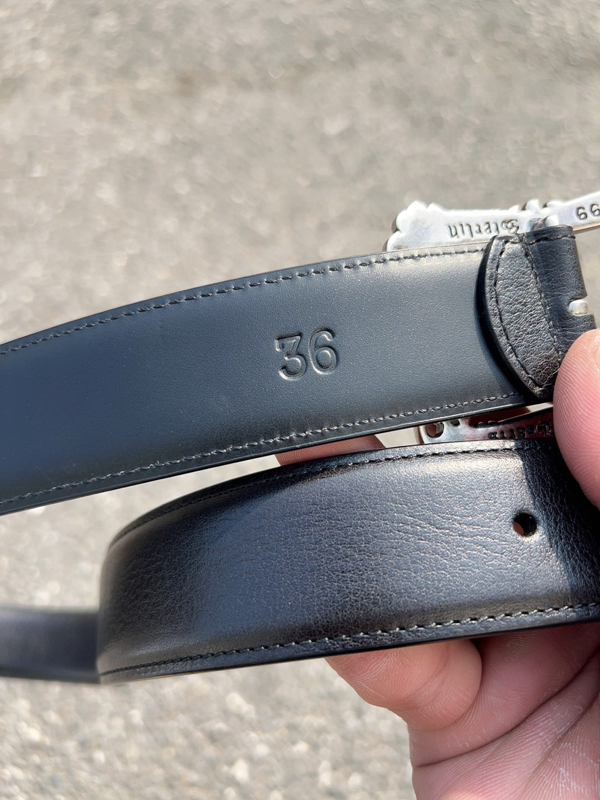 CH Dragon Kiss Buckle Belt 3.8cm Black Oil-Waxed Cowhide Leather 197828