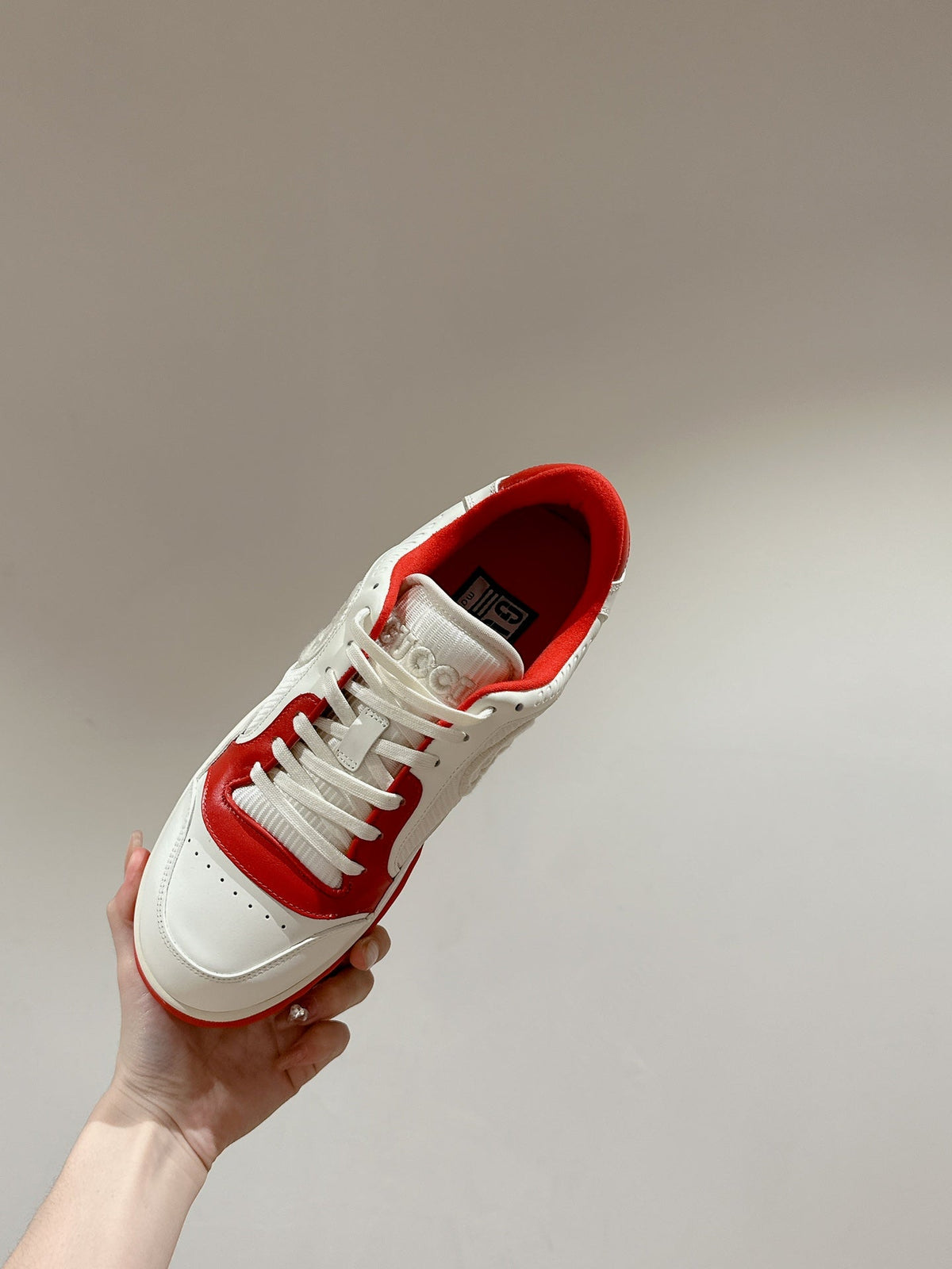 GG 26s Sneakers White Mix Red Calfskin