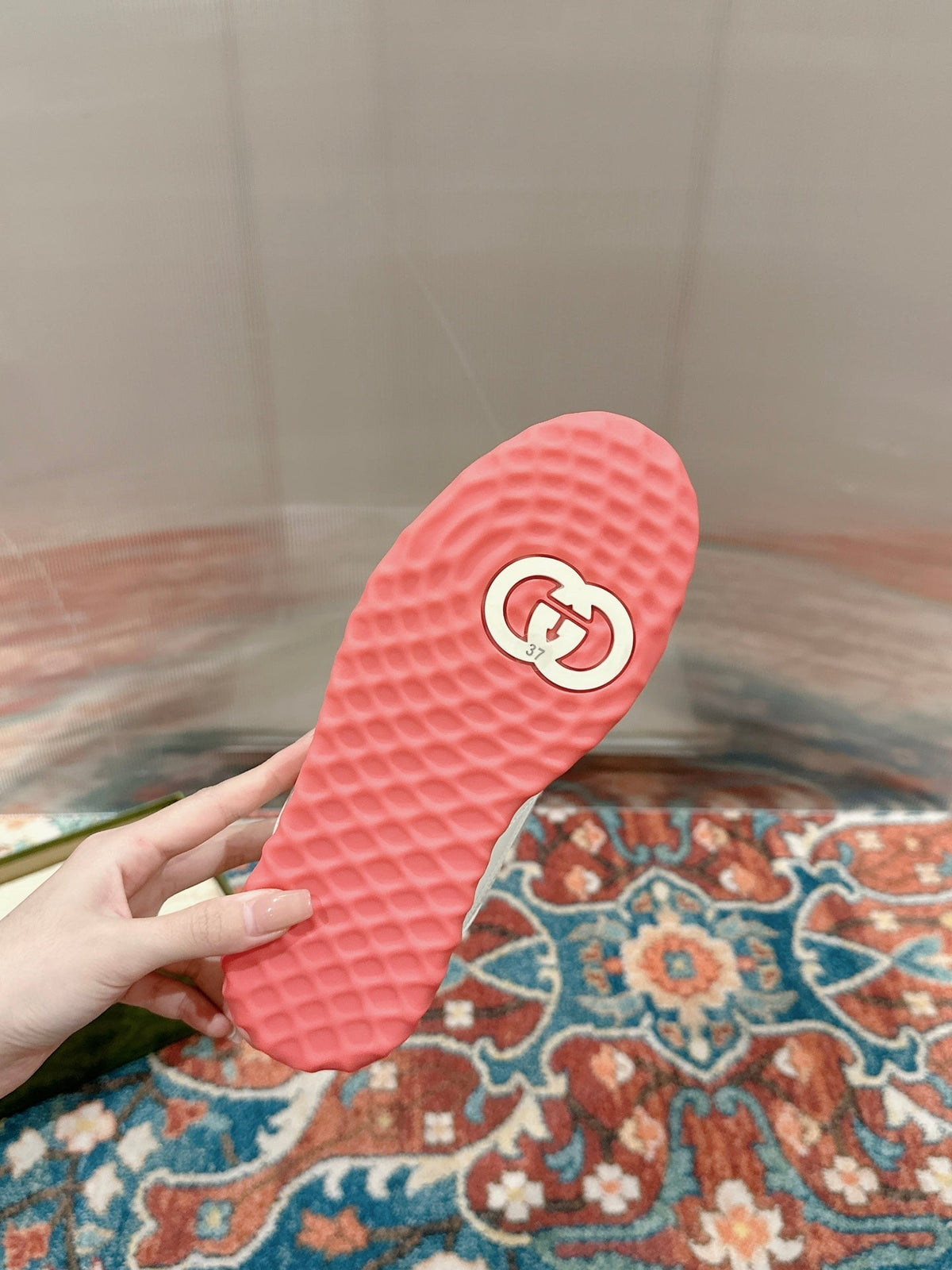 GG 26s Sneakers White And Pink Calfskin With Logo