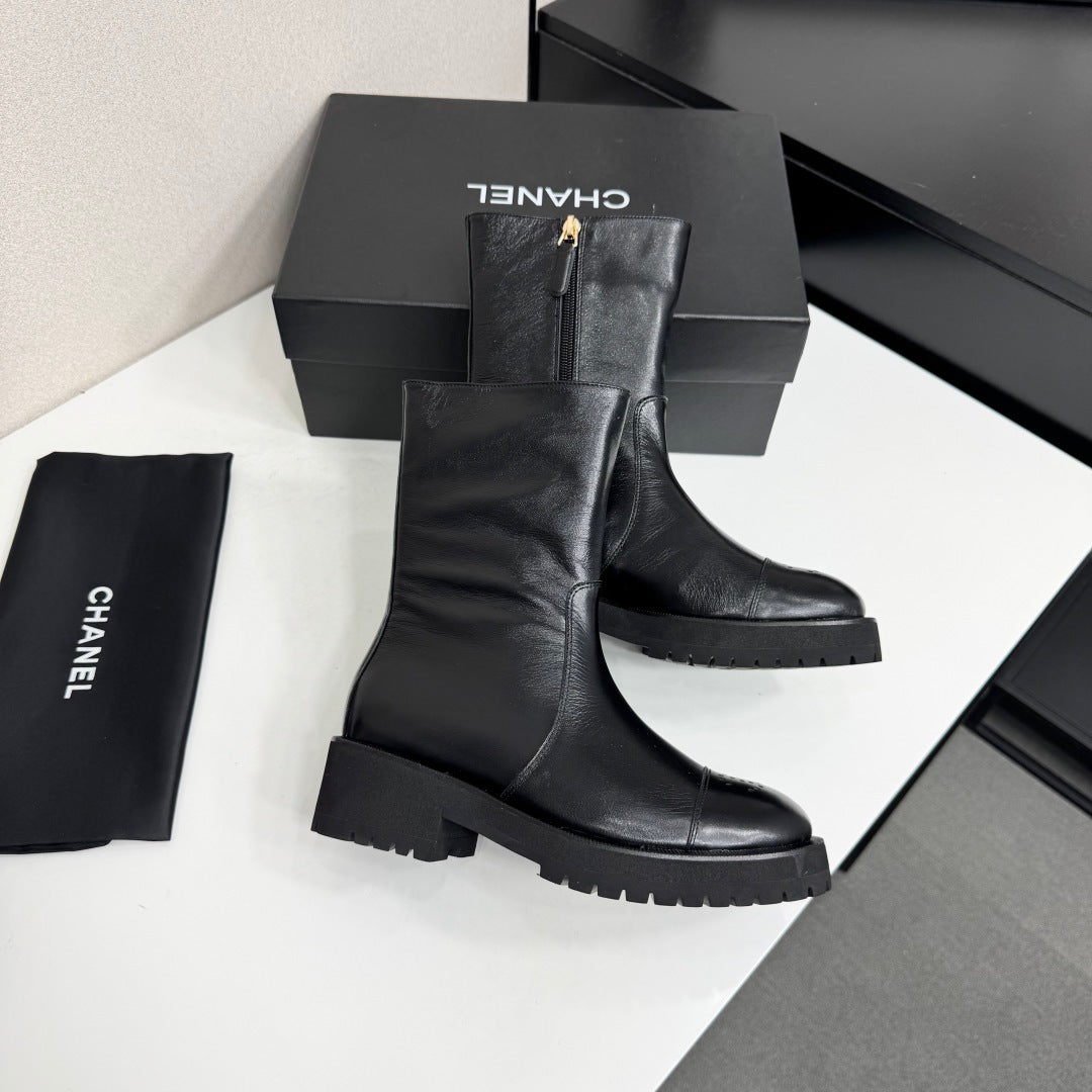 Chanel 2026 Mid-Calf Boots Leather Suede 193735