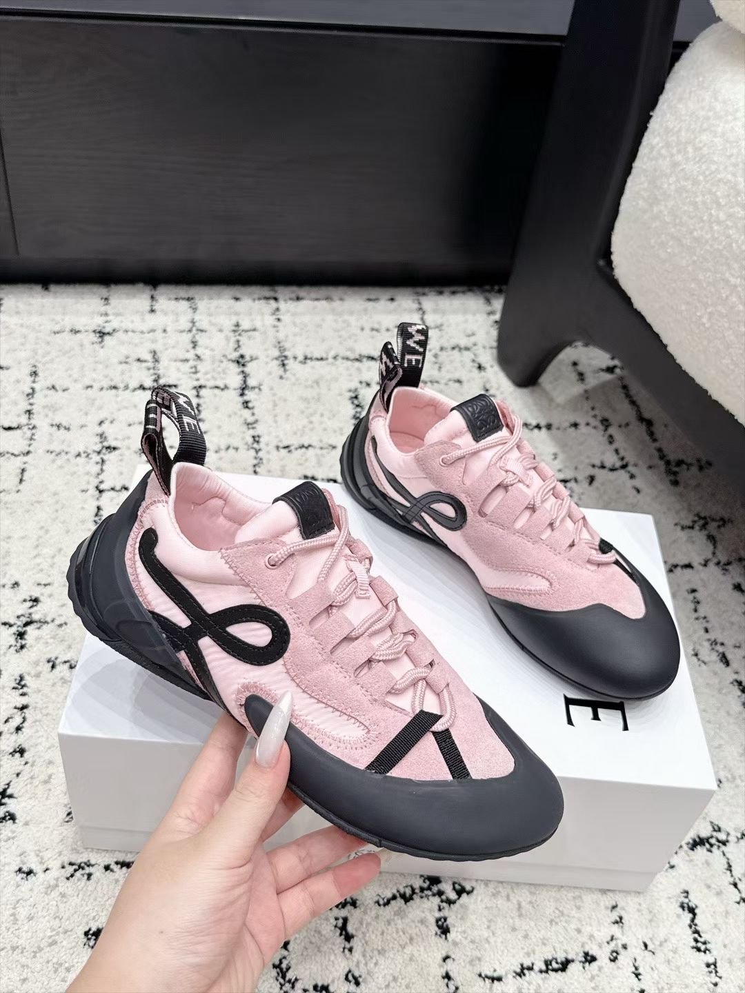 LW 26FW Climbing Sneakers Logo Detail Suede Leather 158196
