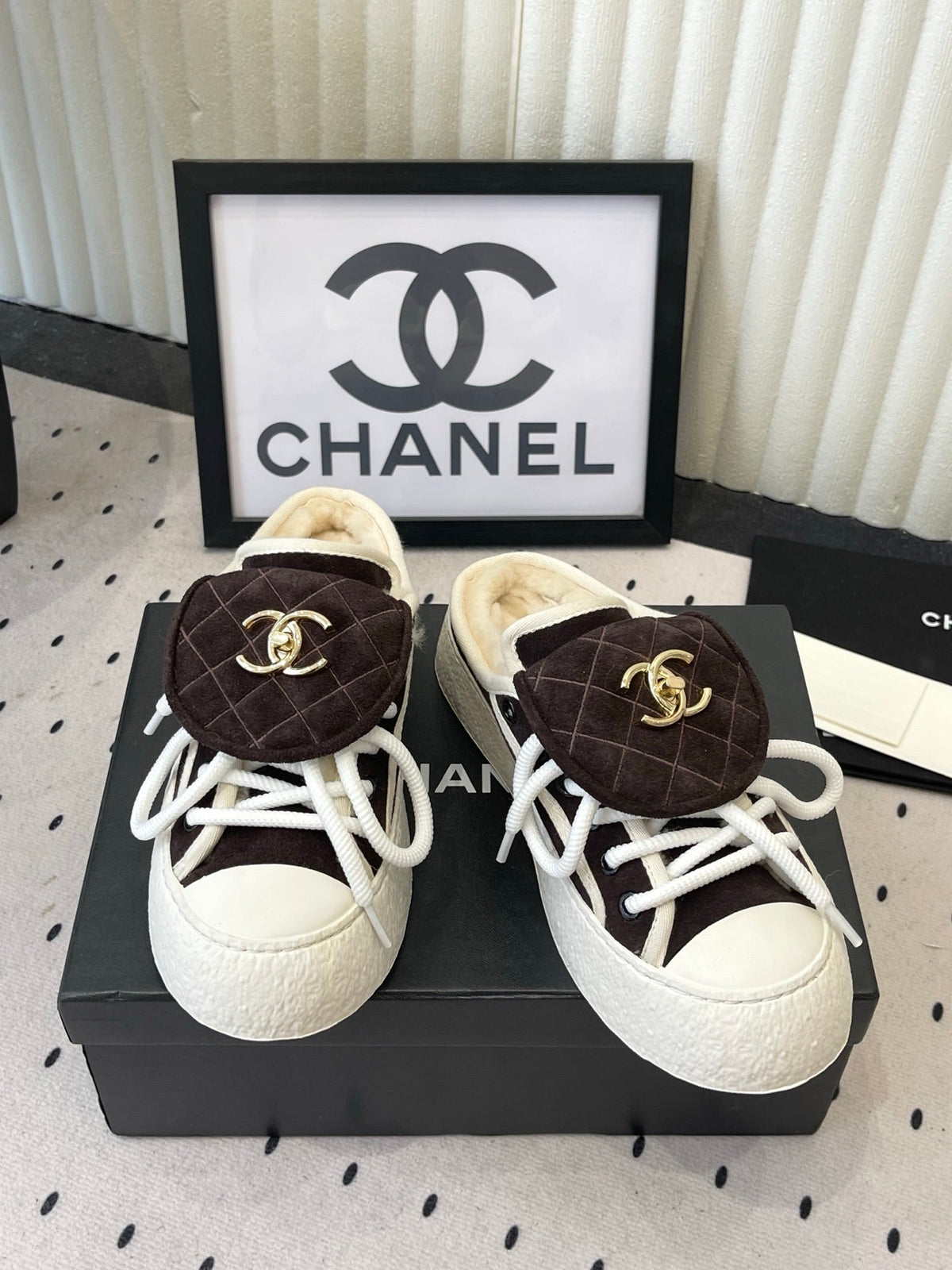 Chanel 2026 Mule Suede Wool 190036