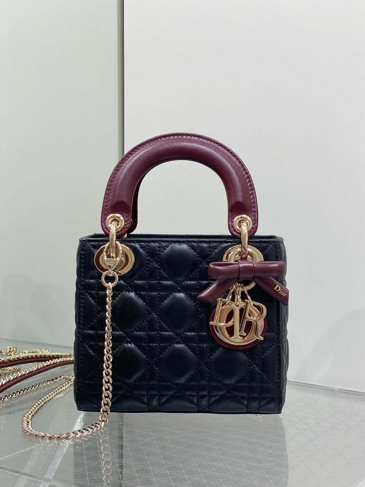 Dior 2026 Two-Tone Lady Dior Bag Leather 408638